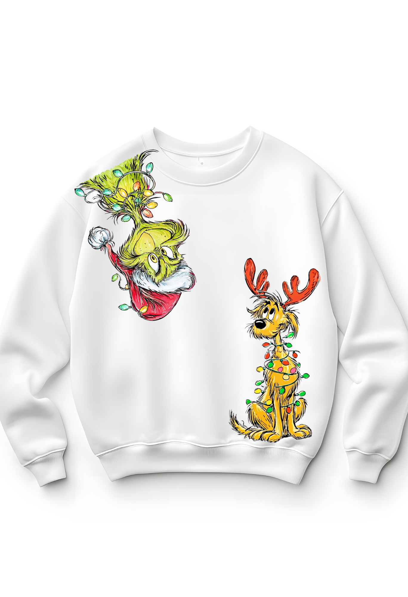 ✨ Grinch & Max Christmas Lights Sweatshirt — Holiday Must-Have! ✨ Kendra's Self-Made Originations