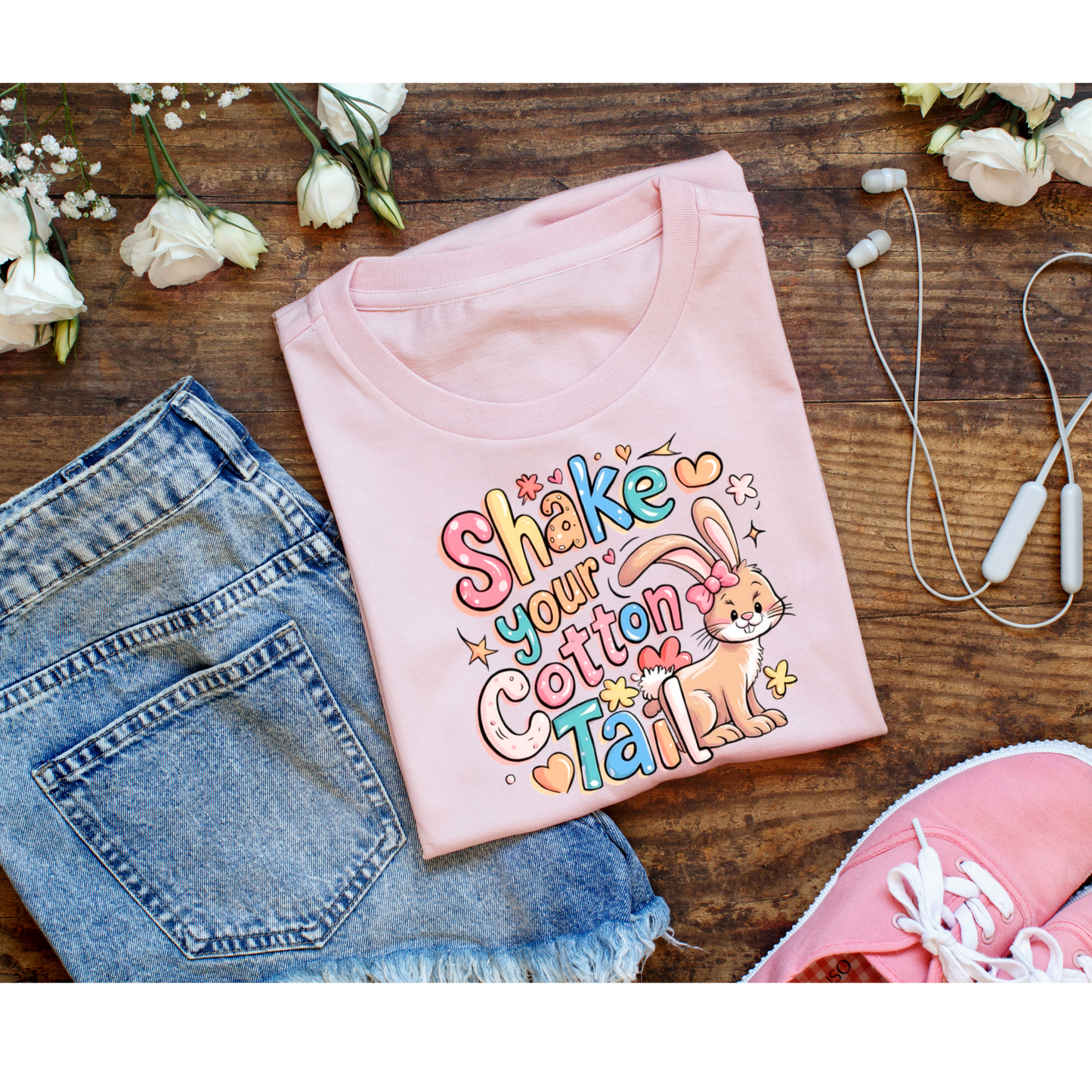 Shake Your Cotton Tail Shirt | Easter Bunny Shirt Kendra's Self-Made Originations