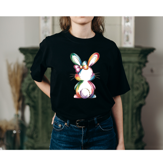 Colorful Easter Bunny Shirt | Cute Bunny Graphic Tee Kendra's Self-Made Originations
