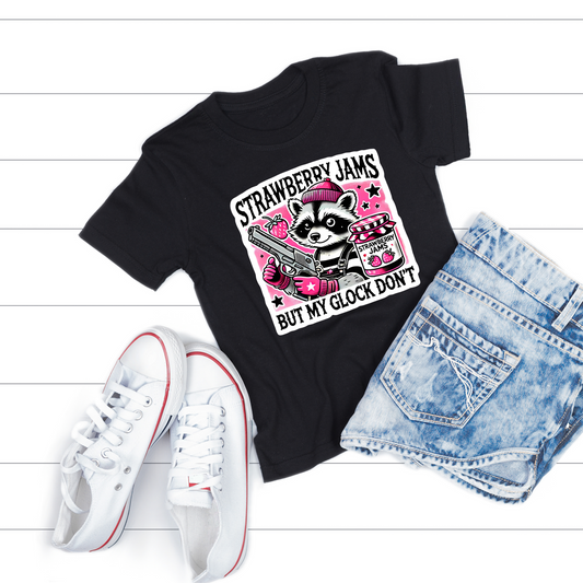 🍓 Strawberry Jams But My Glock Don’t Graphic Tee Kendra's Self-Made Originations
