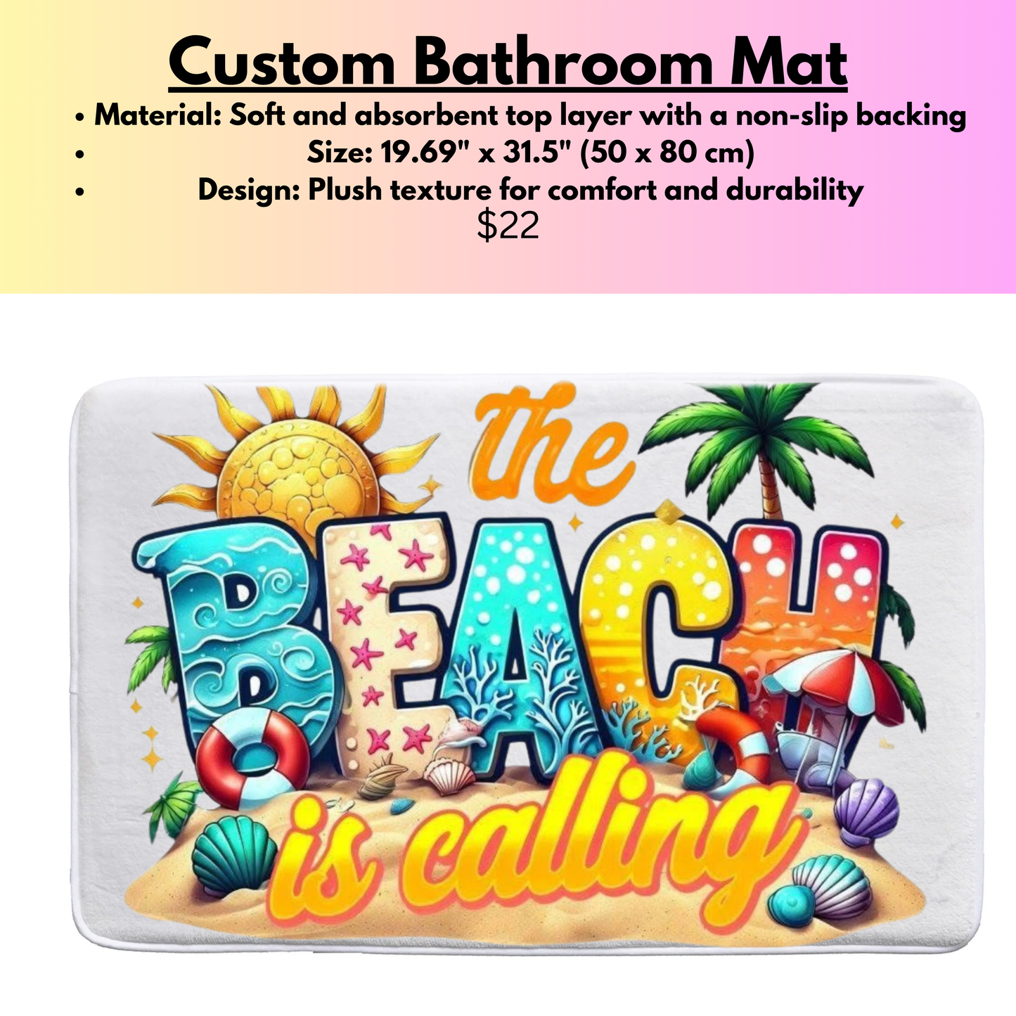 Bathroom Mats - choose a design I Have! Kendra's Self-Made Originations
