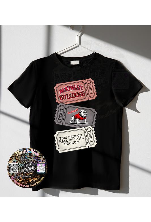 McKinley Bulldogs Ticket Shirt & Sweatshirt | Canton Ohio School Spirit Apparel Kendra's Self-Made Originations