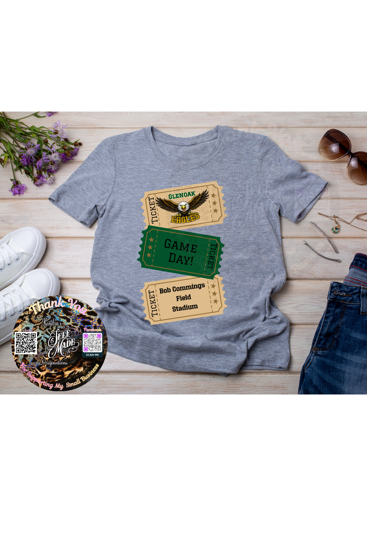 GlenOak Eagles Game Day Shirt & Sweatshirt | Plain Local School Spirit Kendra's Self-Made Originations