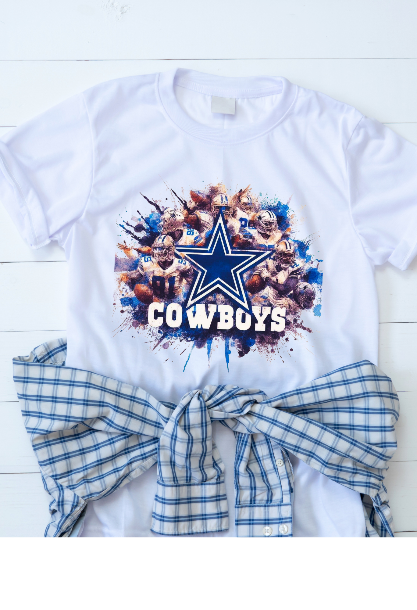⭐💙 Dallas Cowboys Football T-Shirt 💙⭐ Kendra's Self-Made Originations