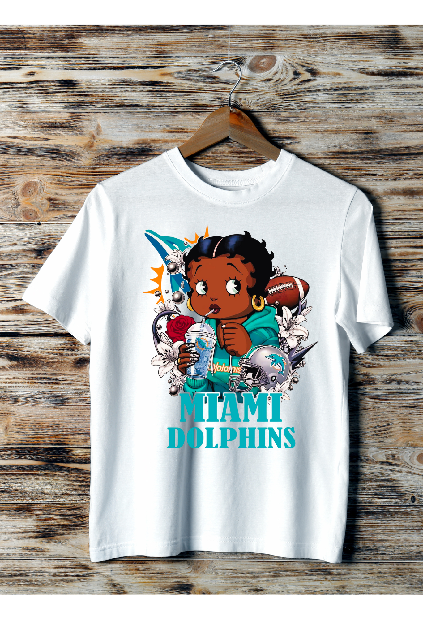 🌴🐬 Miami Dolphins Girl Tee 🐬🌴 Kendra's Self-Made Originations