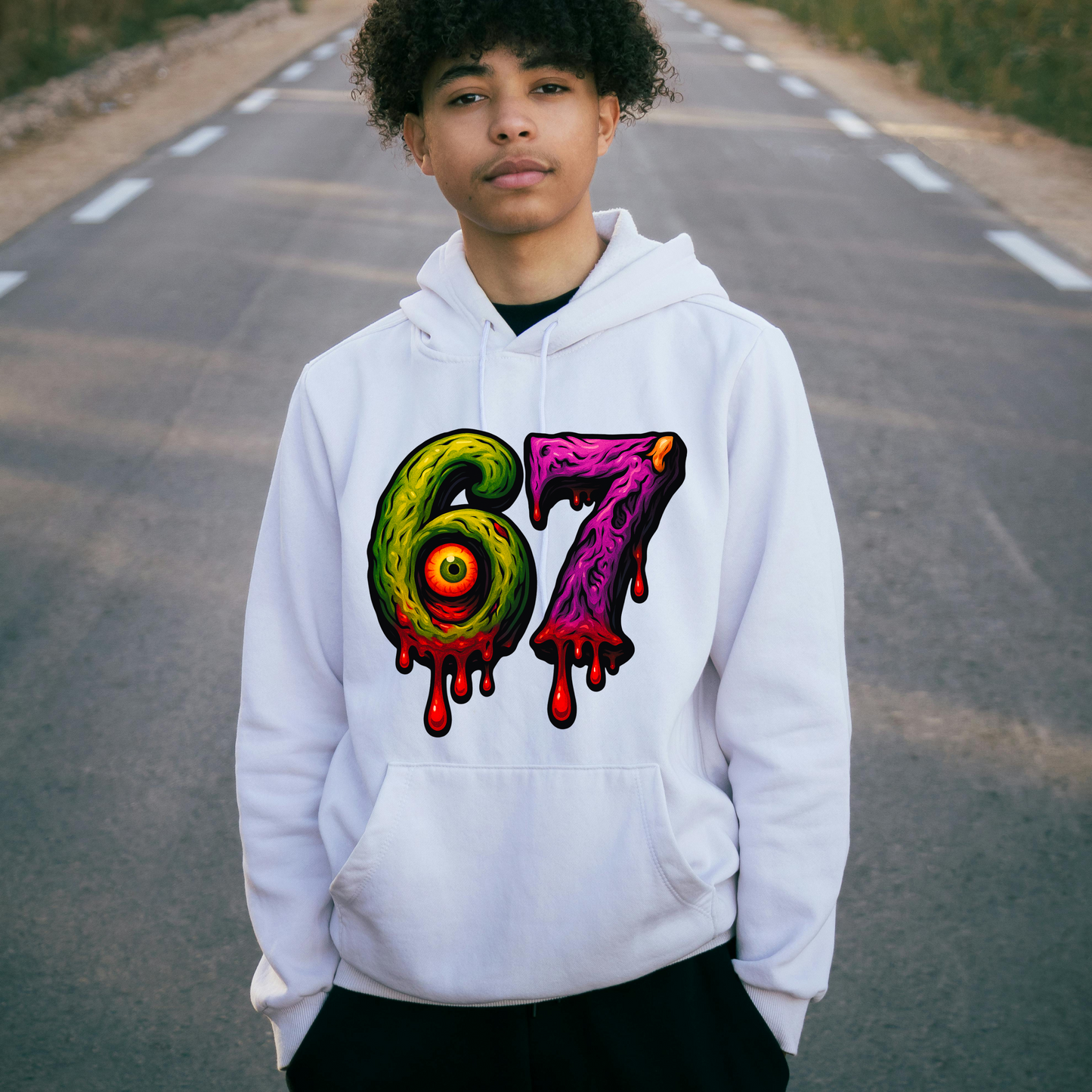 🧟♂️ Spooky Dripping “67” Hoodie Kendra's Self-Made Originations