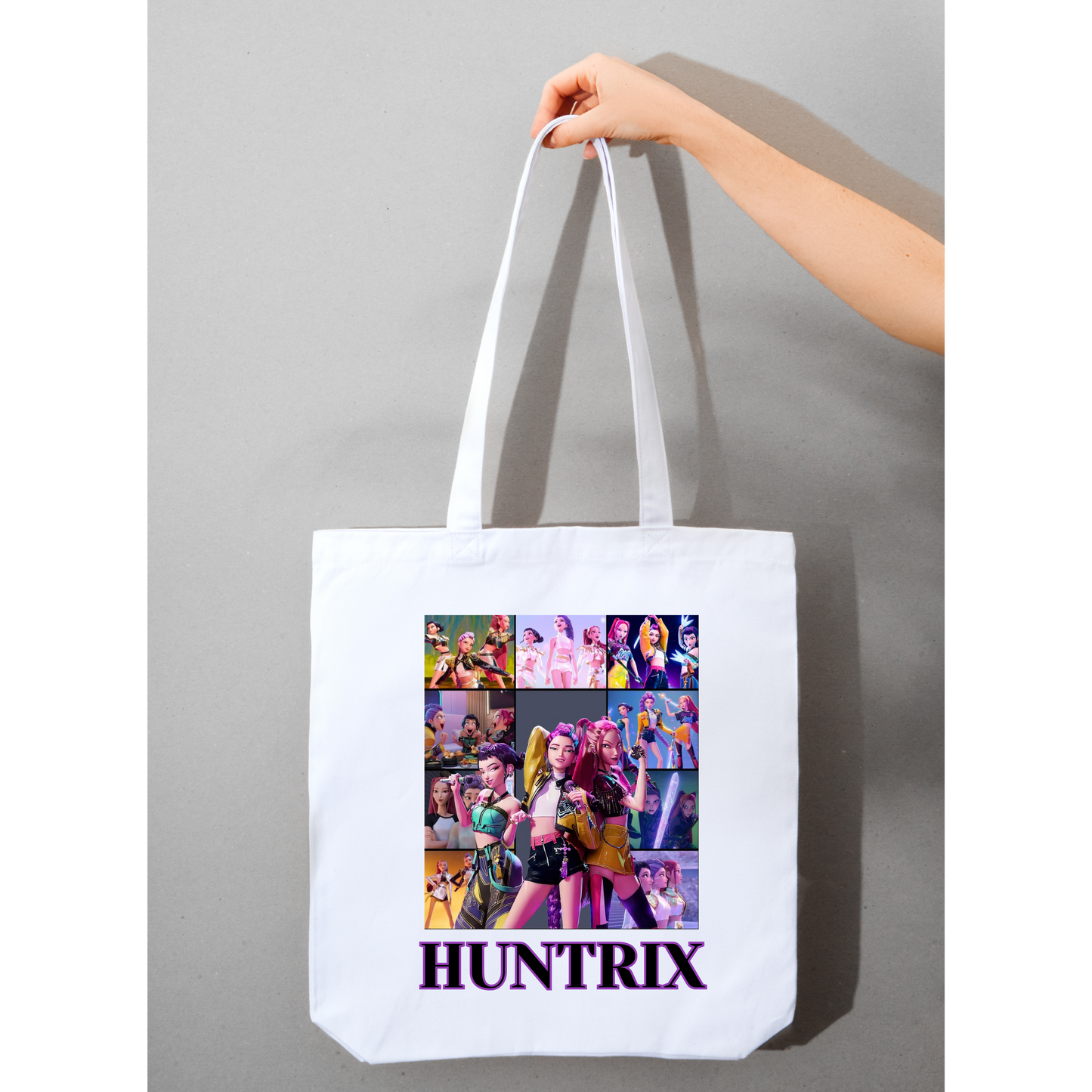 🖤 K-Pop Demon Hunters Tote Bag – “HUNTRIX” Edition Kendra's Self-Made Originations
