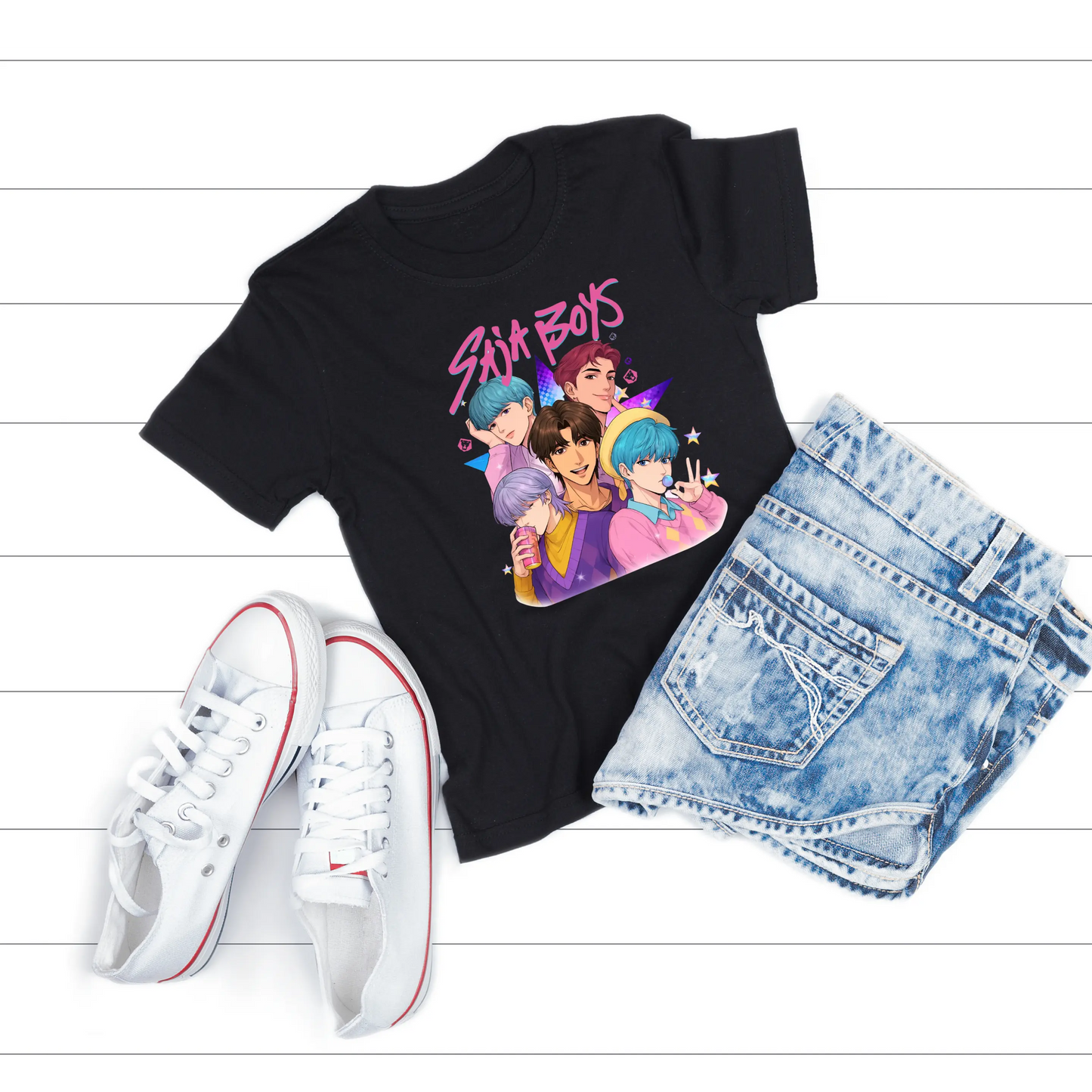 ⭐🎤 Saja Boys Graphic T-Shirt 🎤⭐ Kendra's Self-Made Originations
