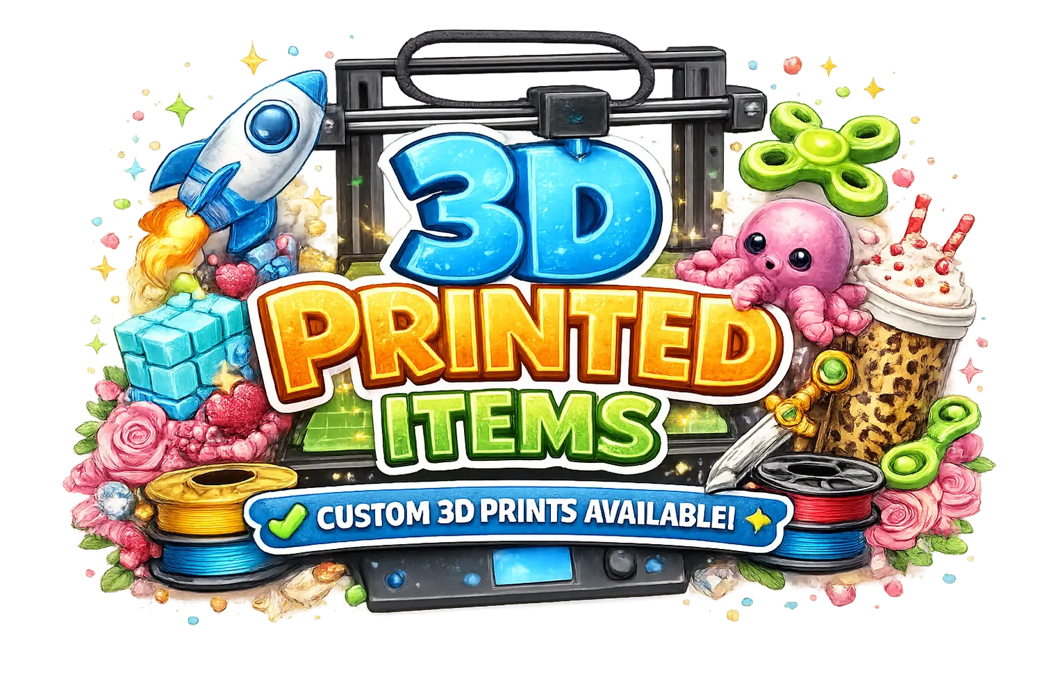 🖨️ 3D Printed Creations & Custom Designs - Kendra's Self-Made Originations