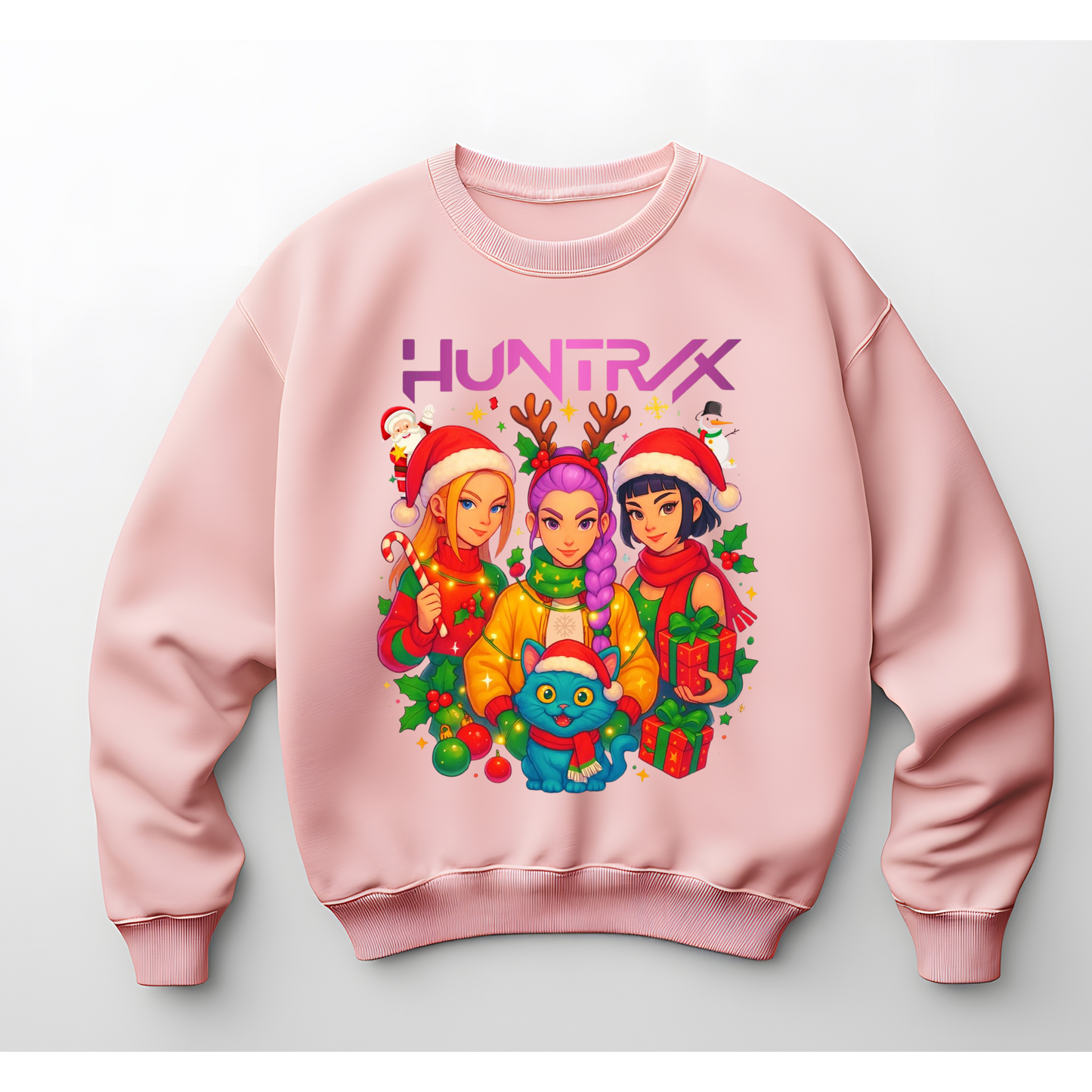 🎄 Huntrix Christmas Sweatshirt – K-Pop Demon Hunters Holiday Edition Kendra's Self-Made Originations