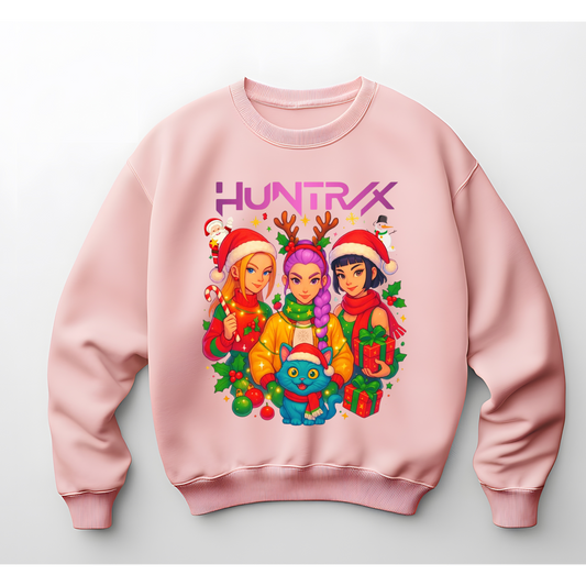 🎄 Huntrix Christmas Sweatshirt – K-Pop Demon Hunters Holiday Edition Kendra's Self-Made Originations
