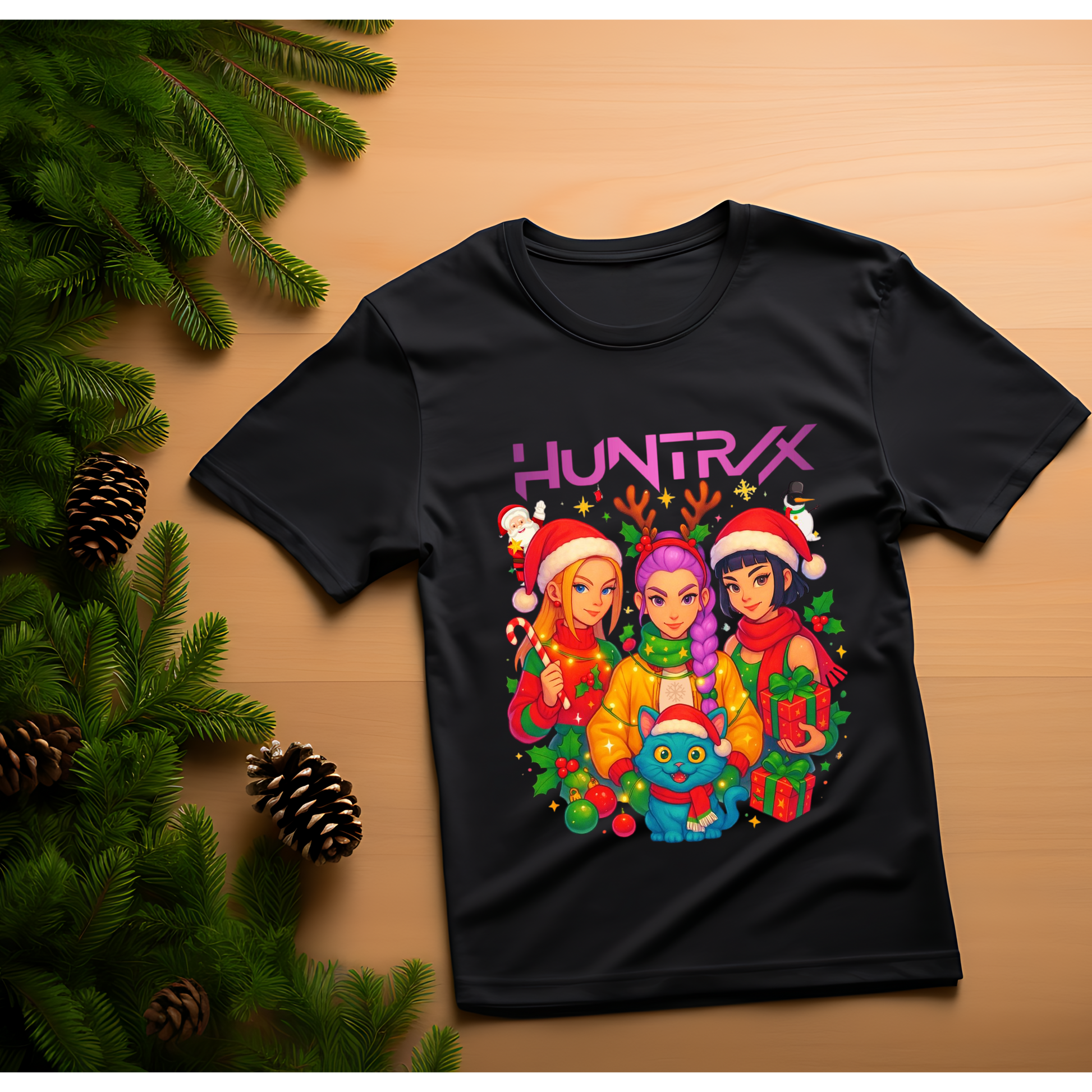 🎄 Huntrix Christmas Sweatshirt – K-Pop Demon Hunters Holiday Edition Kendra's Self-Made Originations