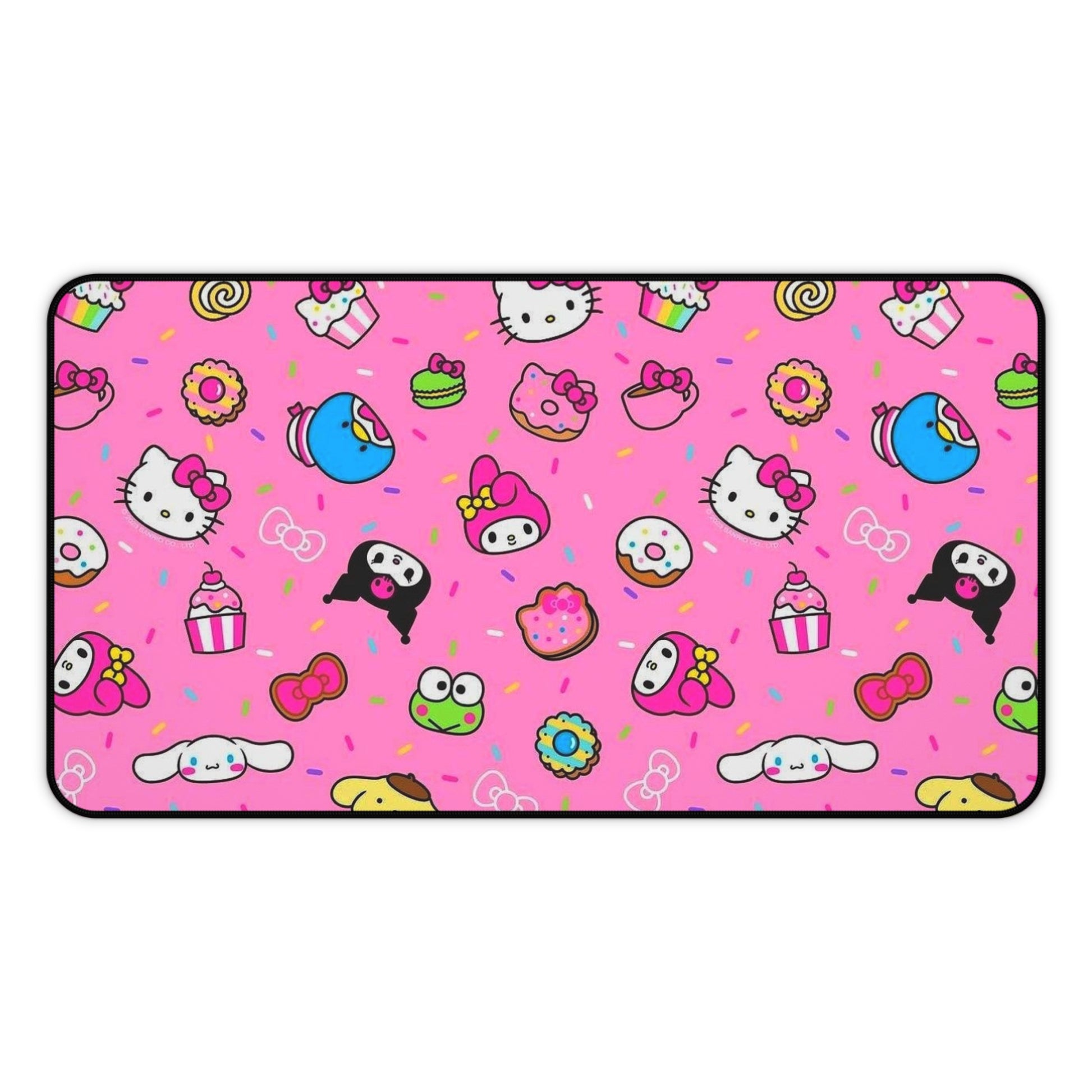 Pink Kawaii Desk Mat — Hello Kitty & Sanrio Characters Pattern Printify