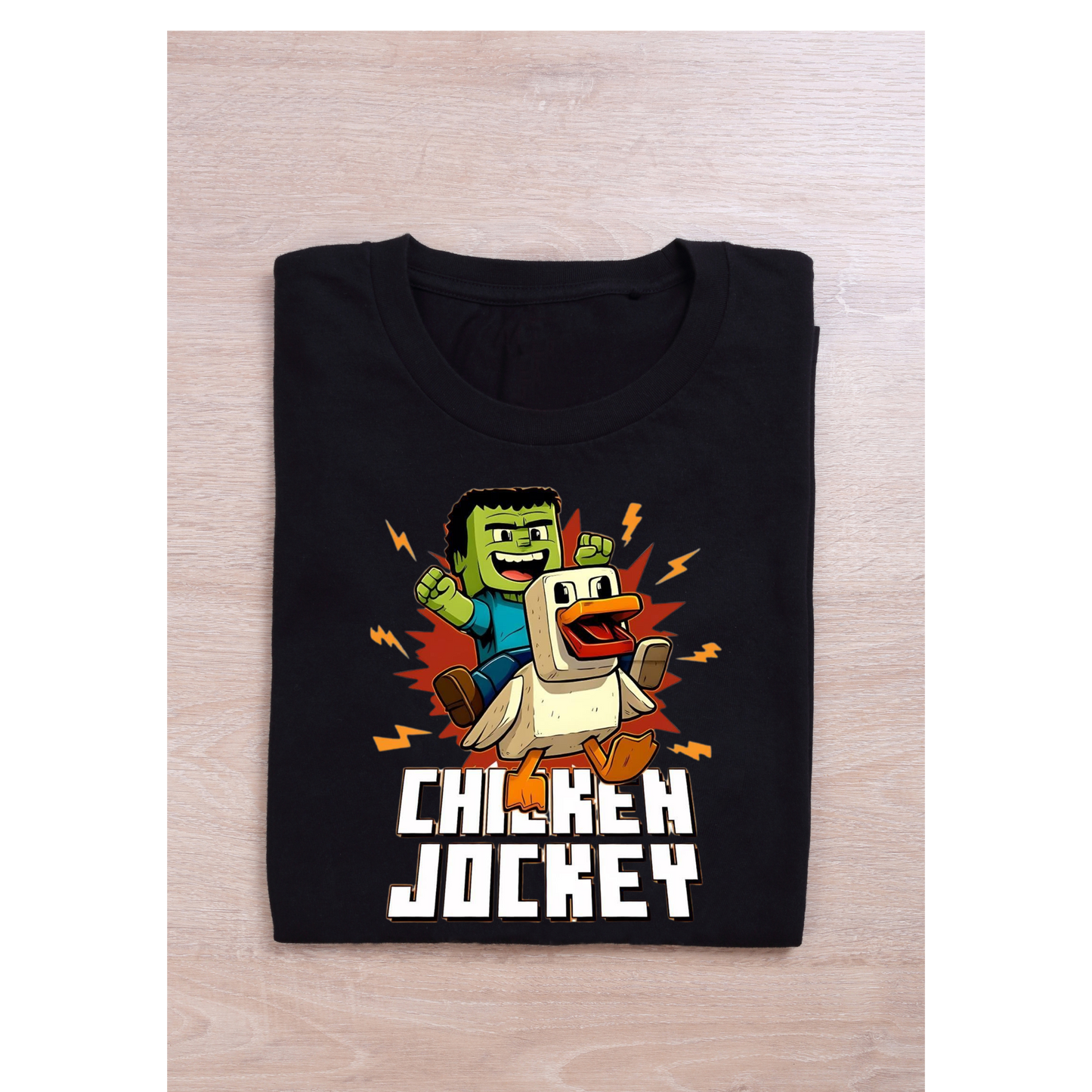 🐔⚡ Chicken Jockey Kids T-Shirt Kendra's Self-Made Originations