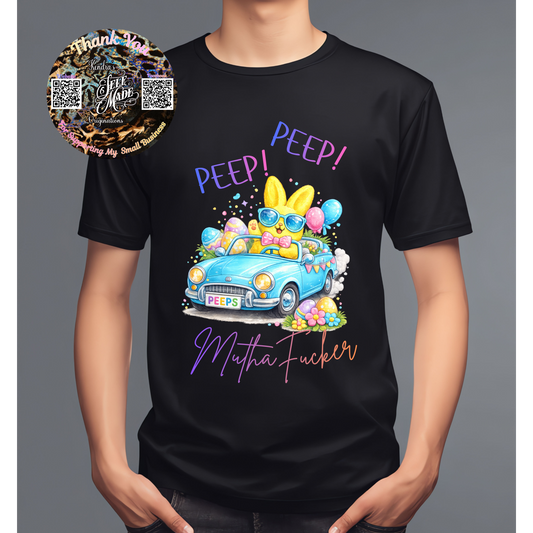 Funny Easter Graphic Tee – Peep Bunny Attitude Shirt Kendra's Self-Made Originations