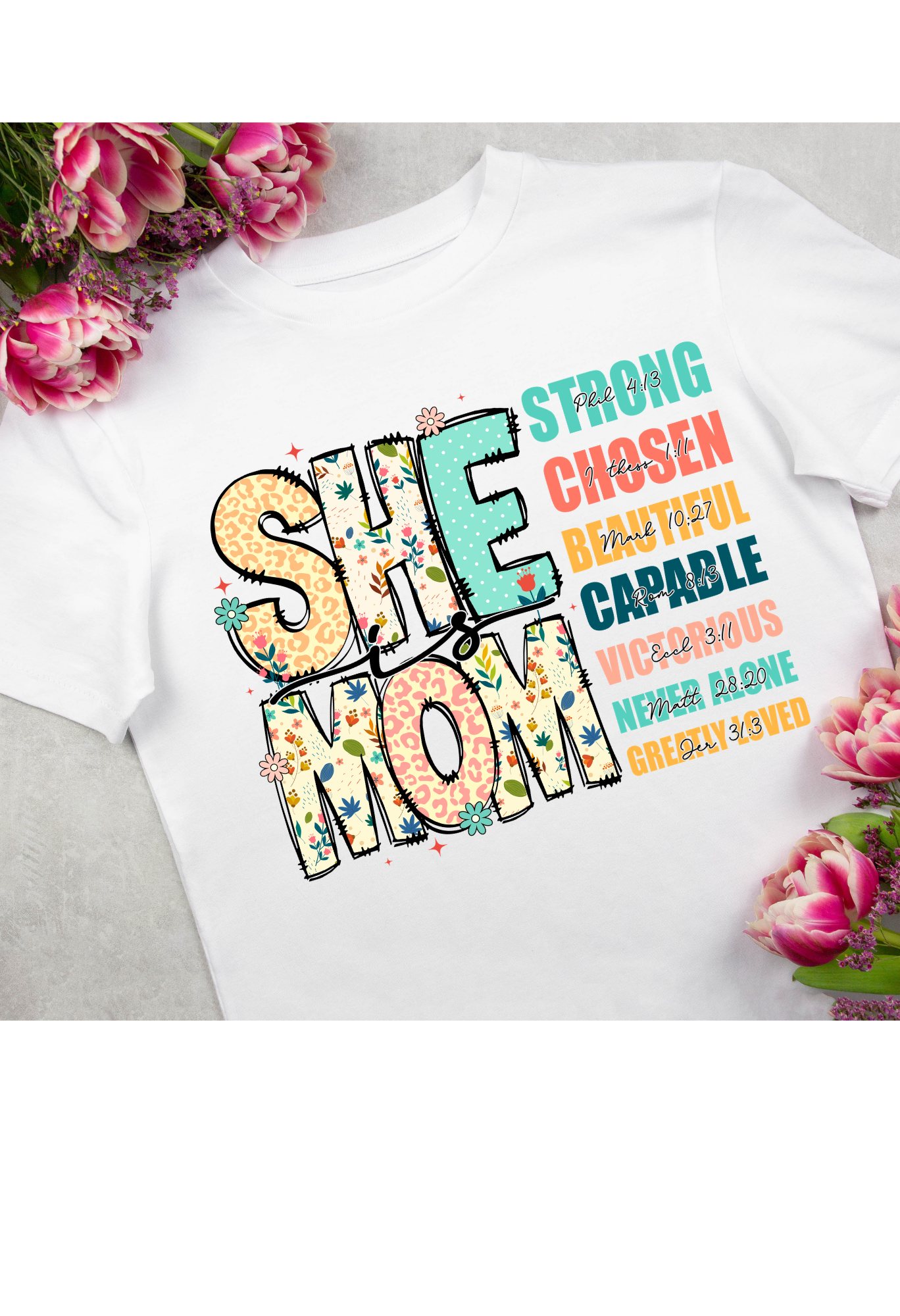 Floral Patchwork Faith Graphic Tee Kendra's Self-Made Originations
