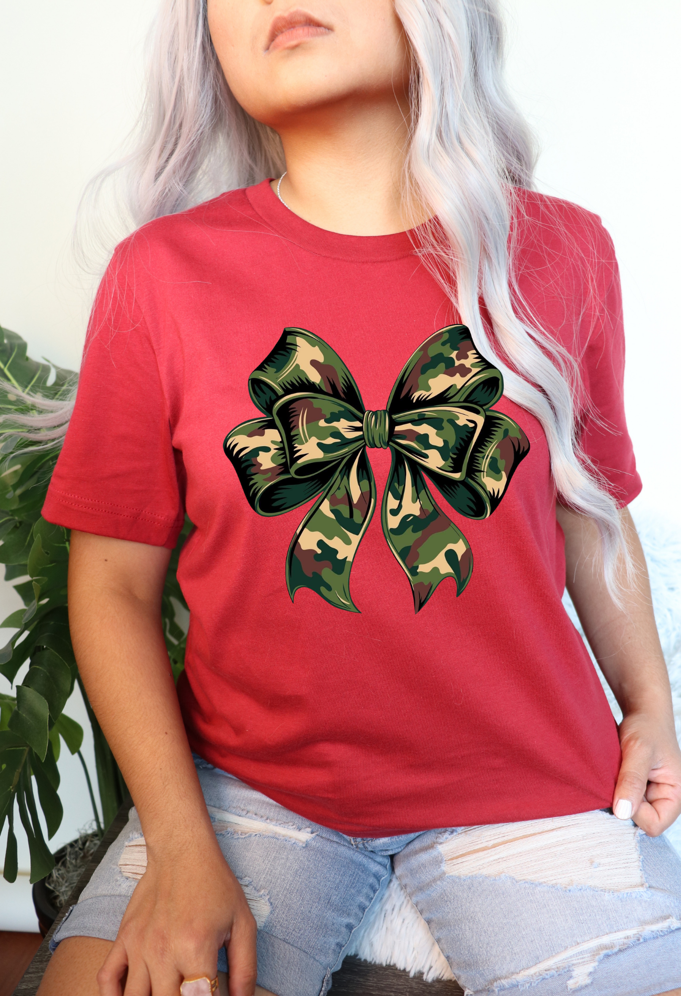 Camo Bow Graphic Tee – Soft with a Little Edge Kendra's Self-Made Originations