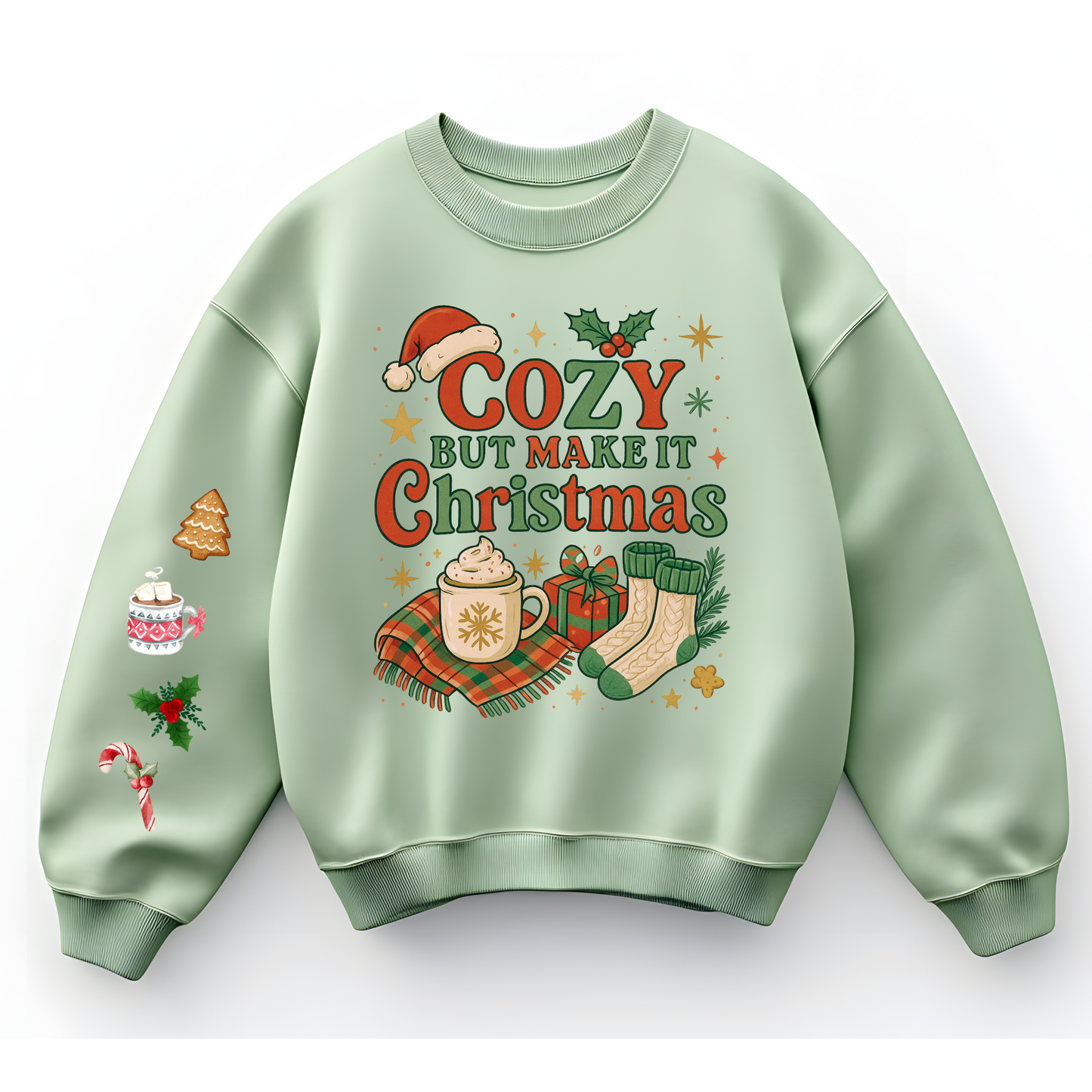 ☕🎄 Cozy But Make It Christmas Crewneck Kendra's Self-Made Originations