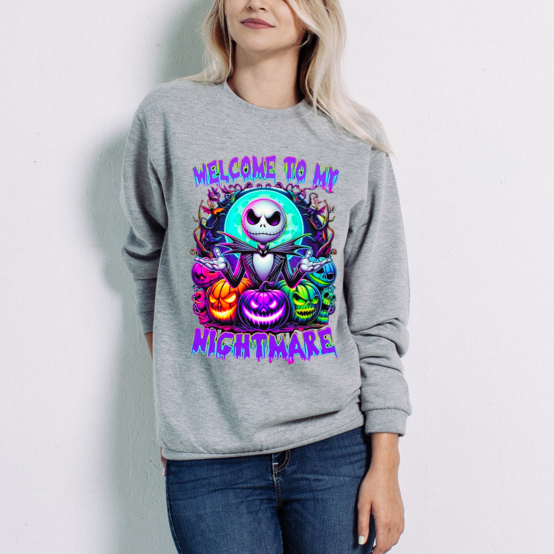 Welcome to My Nightmare Sweatshirt – Neon Halloween Crewneck Kendra's Self-Made Originations