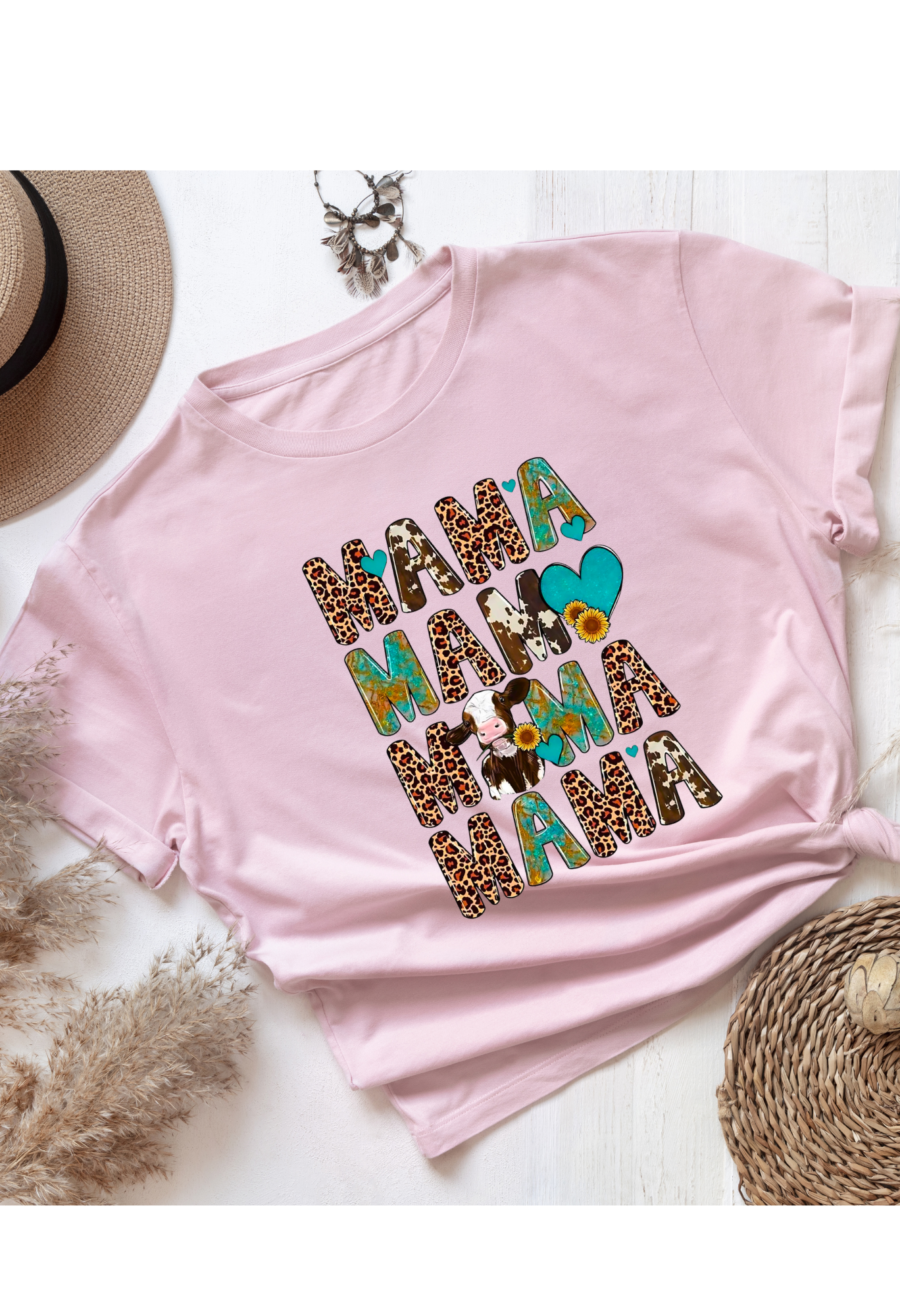 Cow Mama Shirt | Western Mama Tee | Farm Mom Shirt | Country Mom Graphic Tee | Highland Cow Mama Shirt Kendra's Self-Made Originations