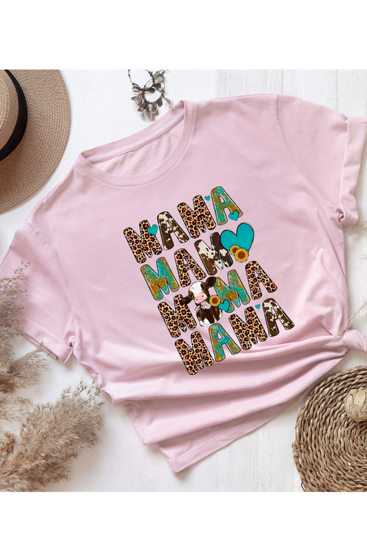 Cow Mama Shirt | Western Mama Tee | Farm Mom Shirt | Country Mom Graphic Tee | Highland Cow Mama Shirt Kendra's Self-Made Originations