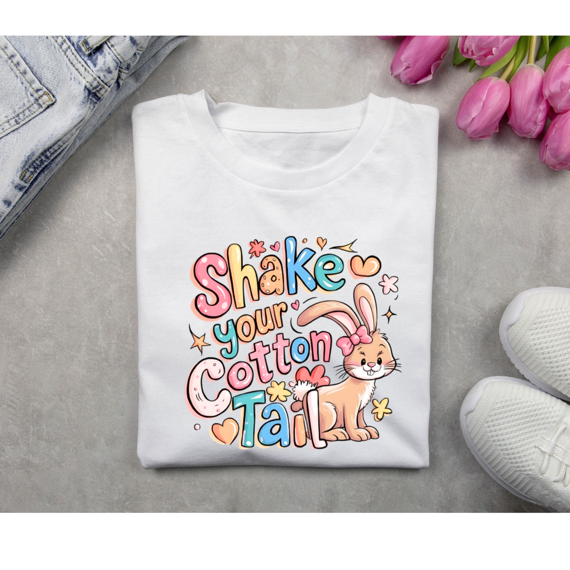 Shake Your Cotton Tail Shirt | Easter Bunny Shirt Kendra's Self-Made Originations