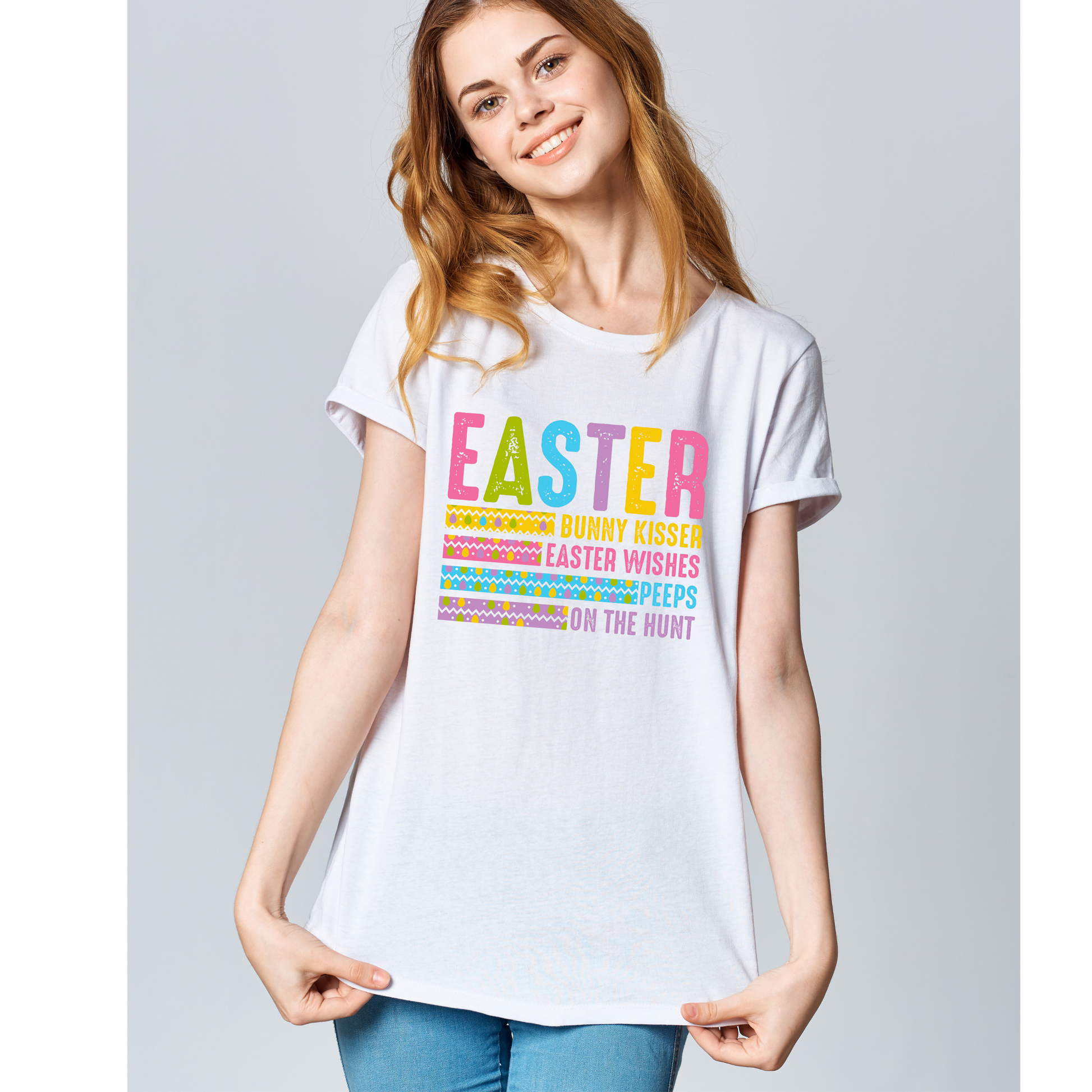 Retro Pastel Easter T-Shirt - Funny "Bunny Kisser & Peeps" Graphic Tee Kendra's Self-Made Originations