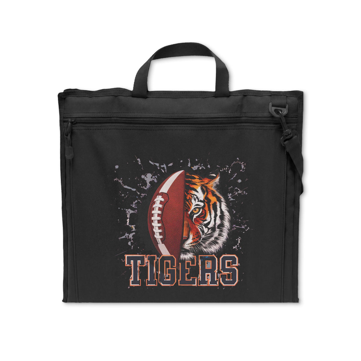 Tigers Football Stadium Seat — Padded Portable Bleacher Chair with Back Support Printify