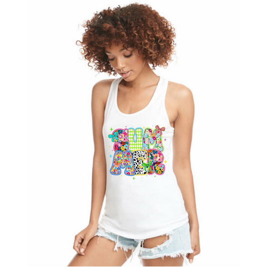 “Summer” graphic racerback tank top Kendra's Self-Made Originations