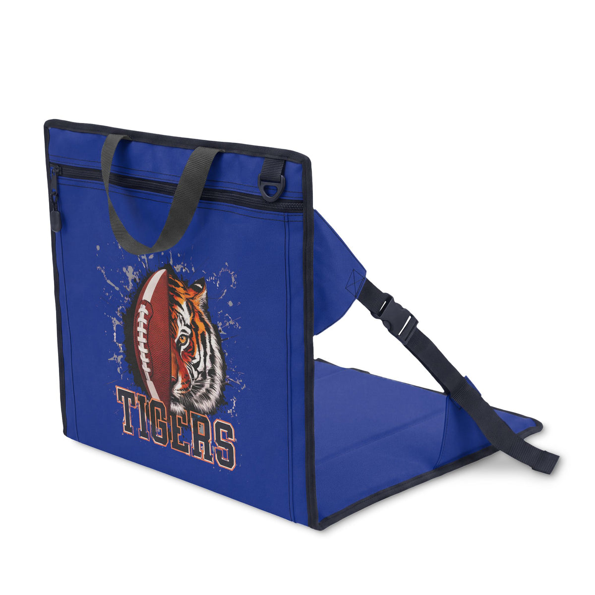 Tigers Football Stadium Seat — Padded Portable Bleacher Chair with Back Support Printify