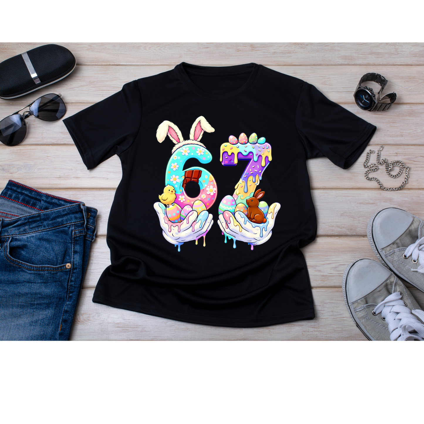 67 Easter Bunny Shirt | Easter Number Shirt | Cute Spring Easter Tee Kendra's Self-Made Originations