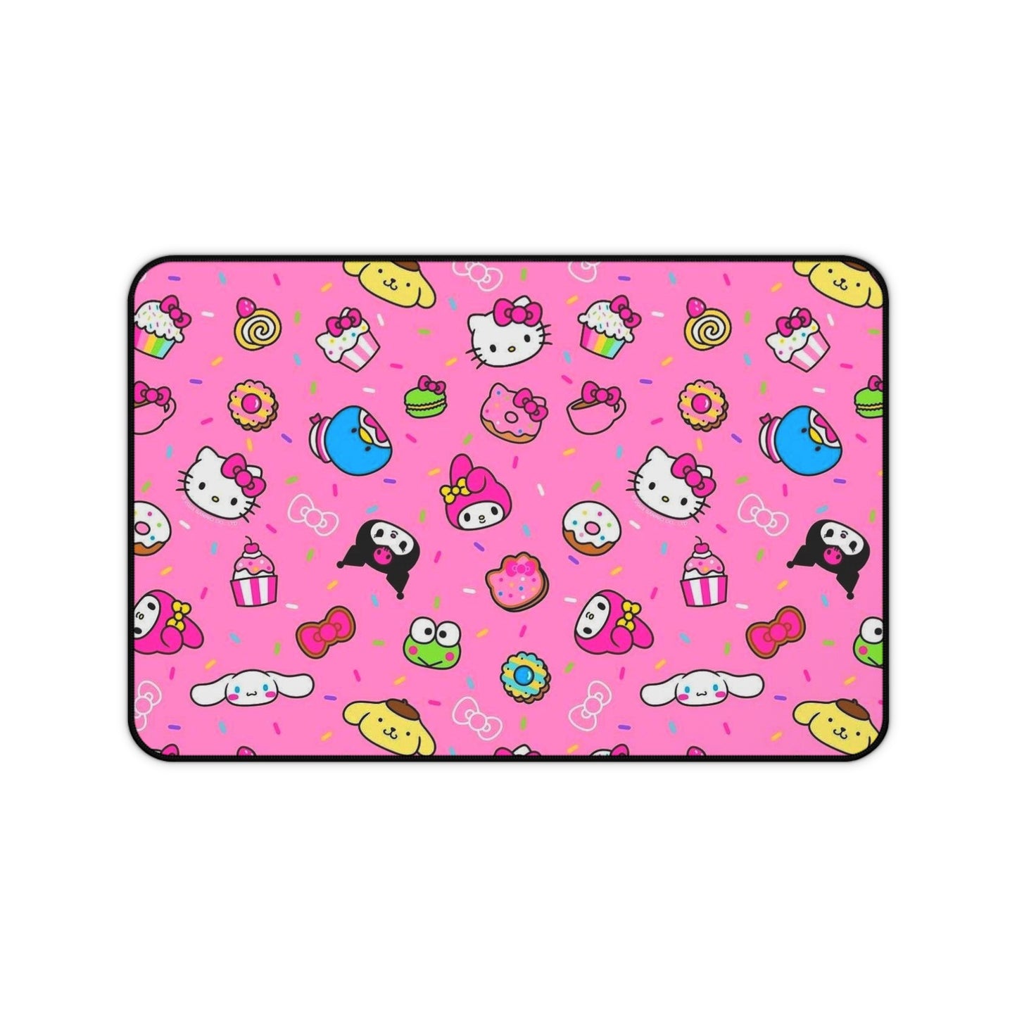 Pink Kawaii Desk Mat — Hello Kitty & Sanrio Characters Pattern Printify
