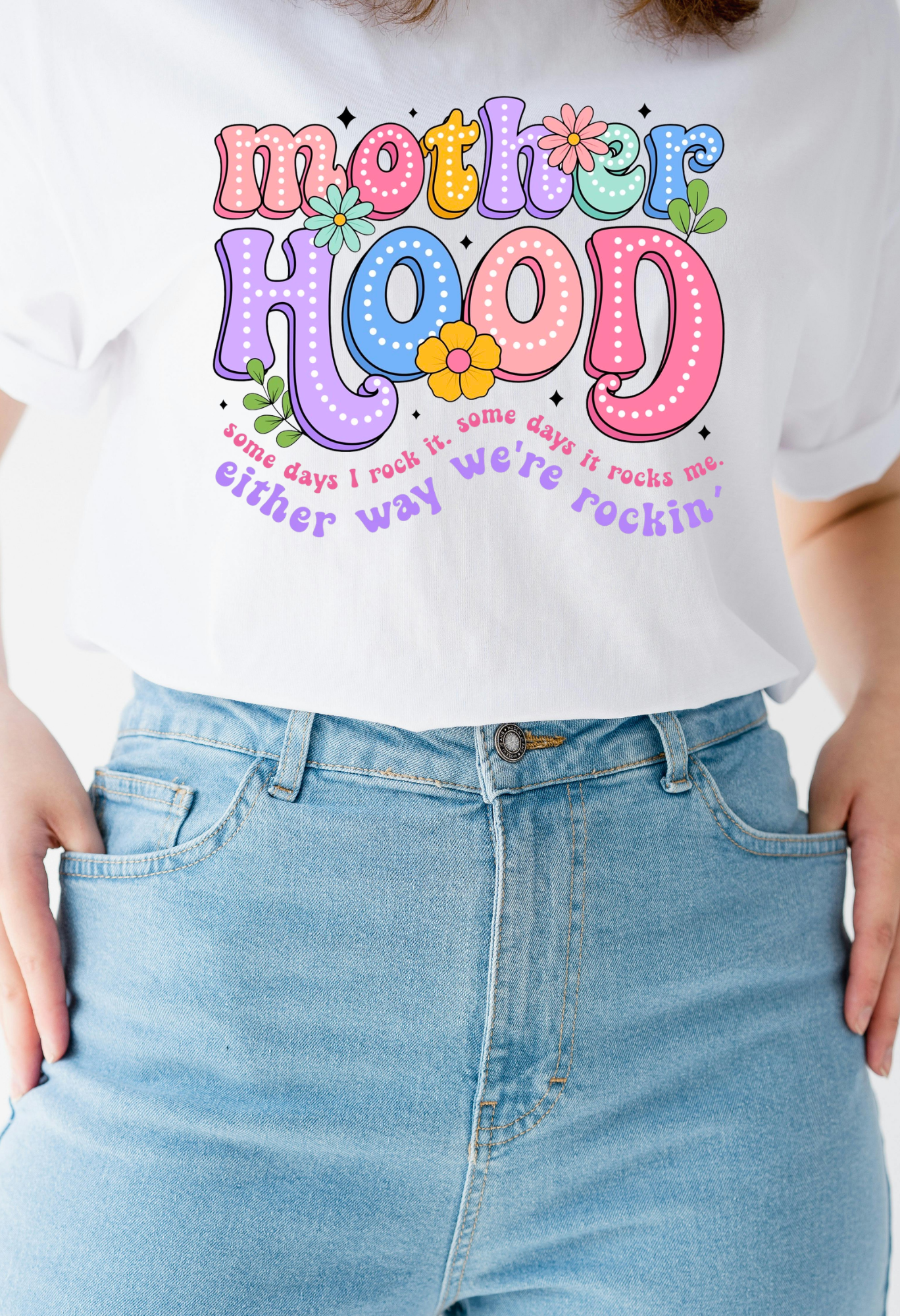 Motherhood Shirt | Funny Mom Life Tee | Cute Mom Graphic Shirt | Mom Humor Shirt | Real Life Mom Tee Kendra's Self-Made Originations