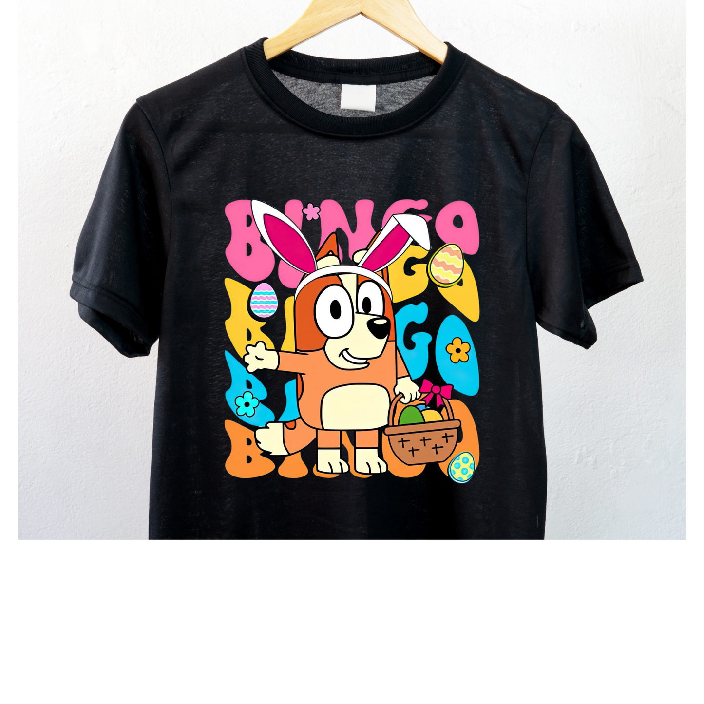 Bingo Easter Shirt | Bluey Inspired Easter Bunny Shirt | Kids Easter Egg Hunt Tee | Funny Bunny Bingo Shirt | Spring Kids Easter Outfit