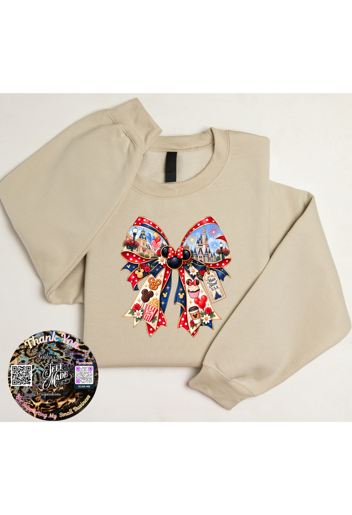 🎀 Magical Theme Park Bow Sweatshirt Kendra's Self-Made Originations