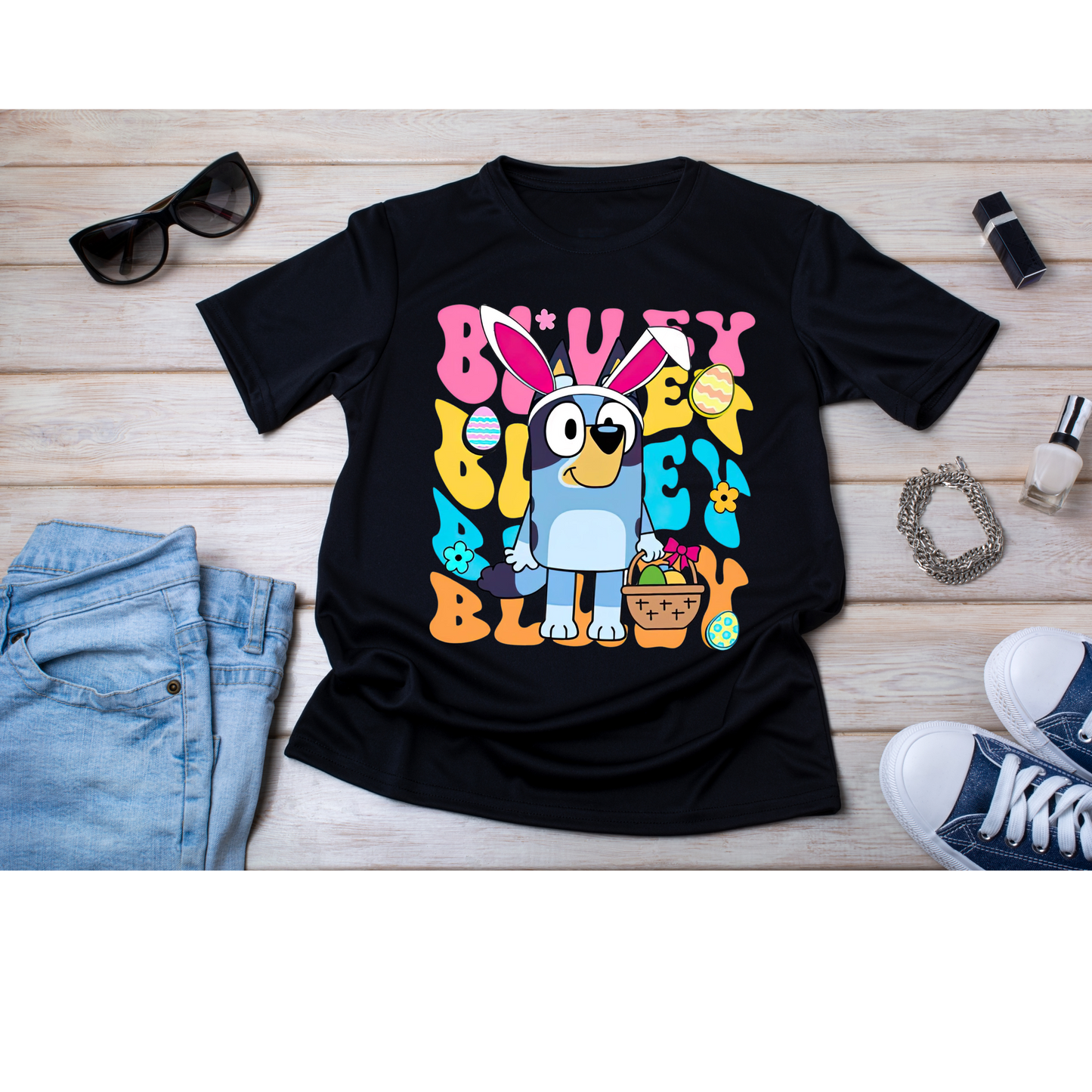 Bluey Easter Shirt | Bunny Ear Bluey Shirt | Kids Easter Egg Hunt Shirt | Cute Easter Puppy Tee | Spring Kids Easter Outfit Kendra's Self-Made Originations