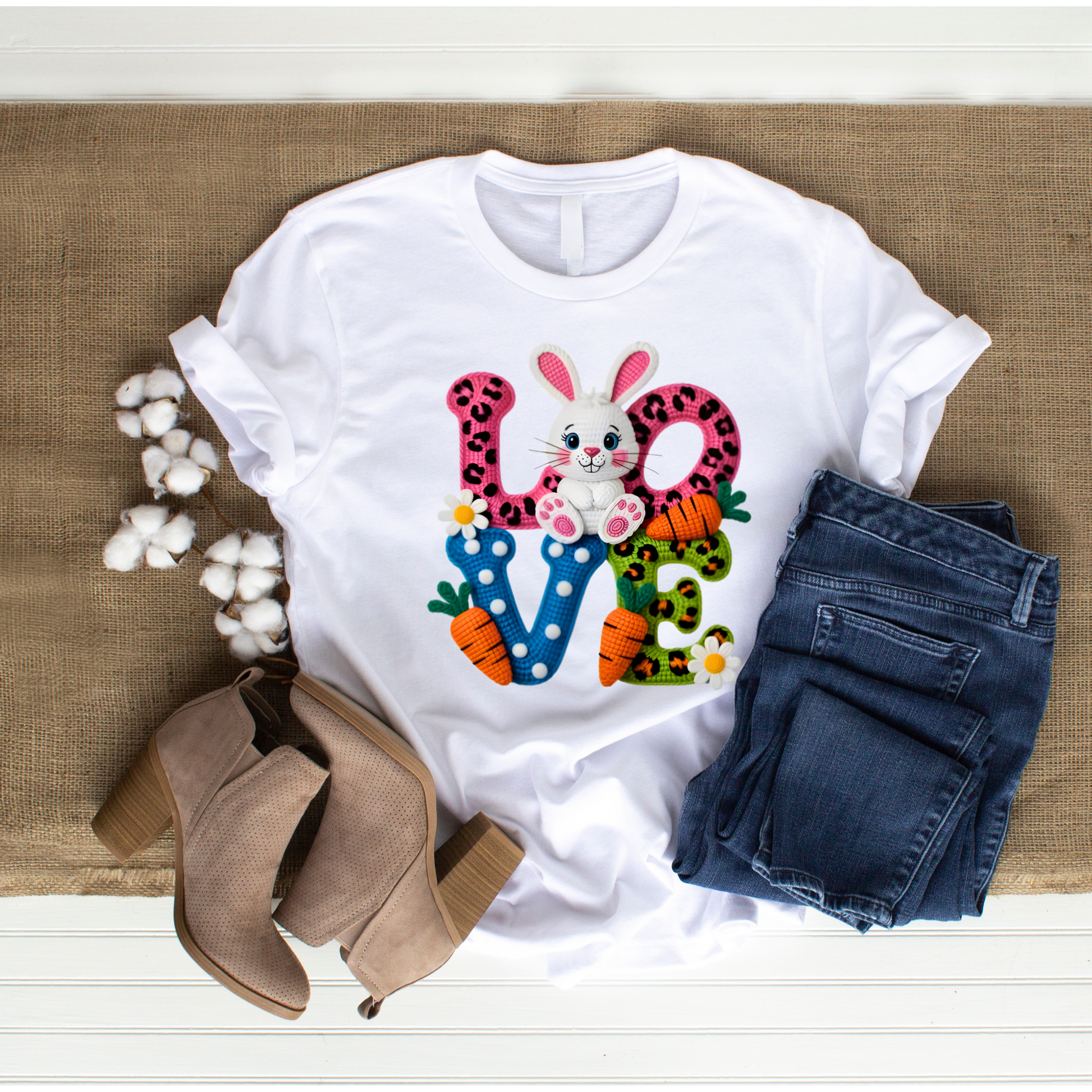 Easter Bunny Love Shirt, Cute Bunny Shirt, Kids Easter Shirt, Spring Bunny Tee, Easter Outfit, Girls Easter Shirt, Bunny Love Tee, Easter Gift Kendra's Self-Made Originations