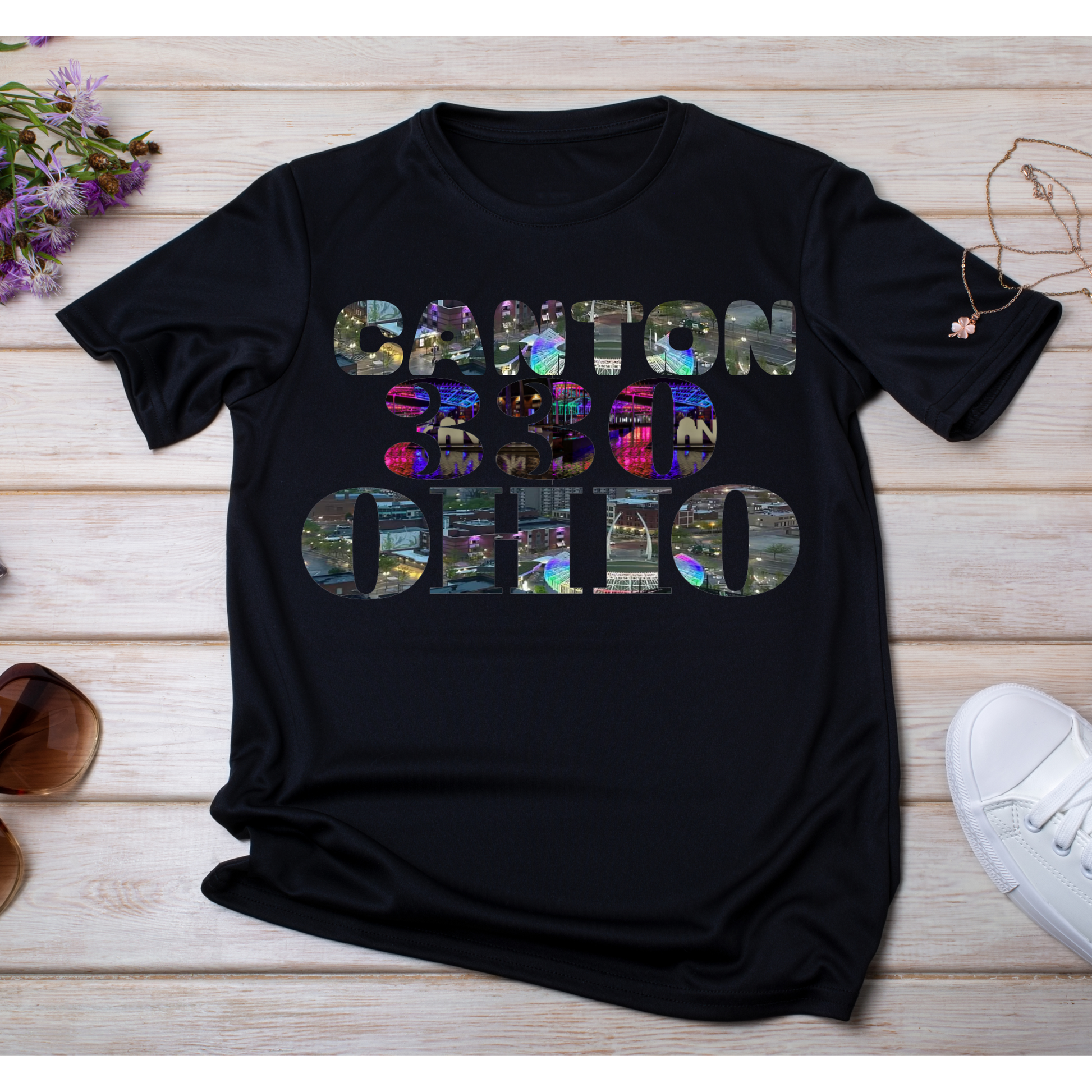 🤍🖤 Canton 330 Ohio T-Shirt 🖤🤍 Kendra's Self-Made Originations
