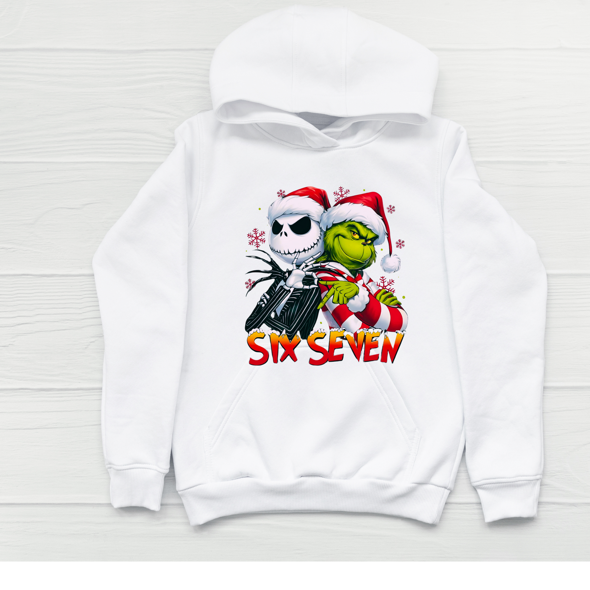 🎅💀 Six Seven Christmas Sweatshirt – The Grinch & Jack Holiday Edition Kendra's Self-Made Originations
