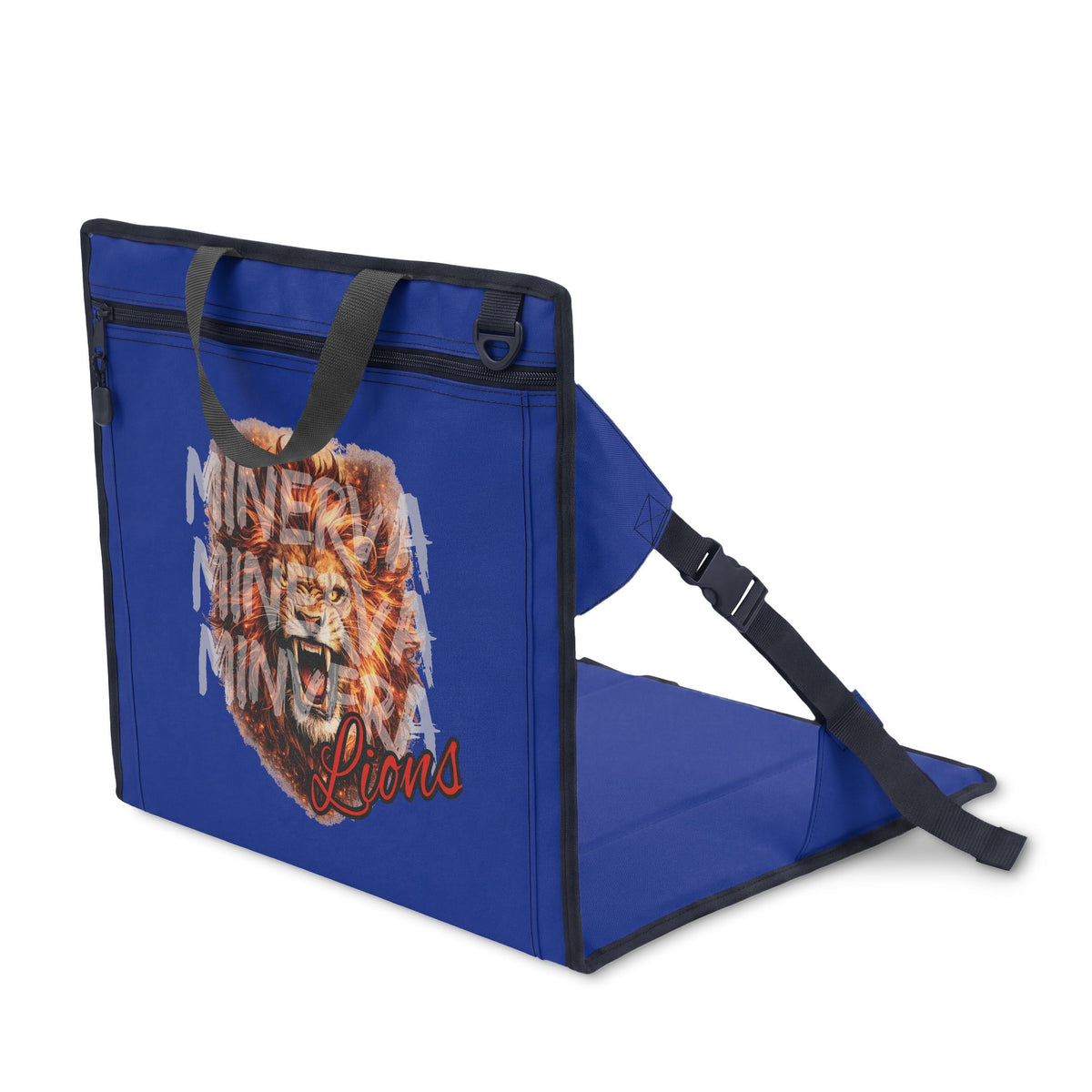 Stadium Seat — Minerva Lions Padded Foldable Chair with Back Support Printify
