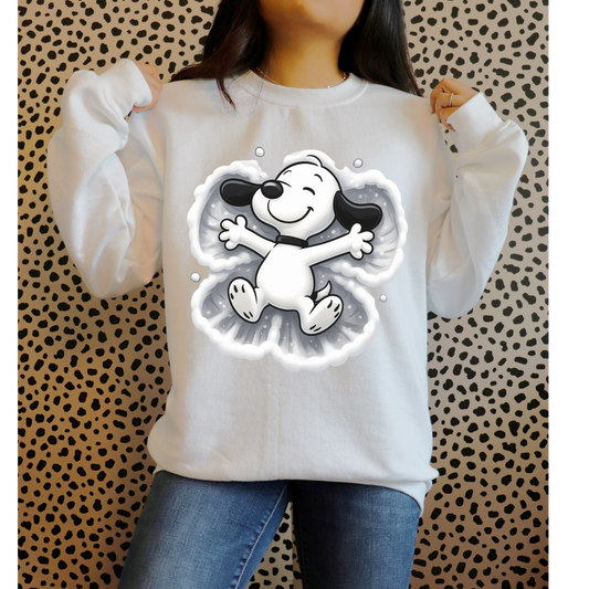 ❄️ Cozy Snow Angel Pup Sweatshirt – Winter Cute & Comfy Vibes! ❄️