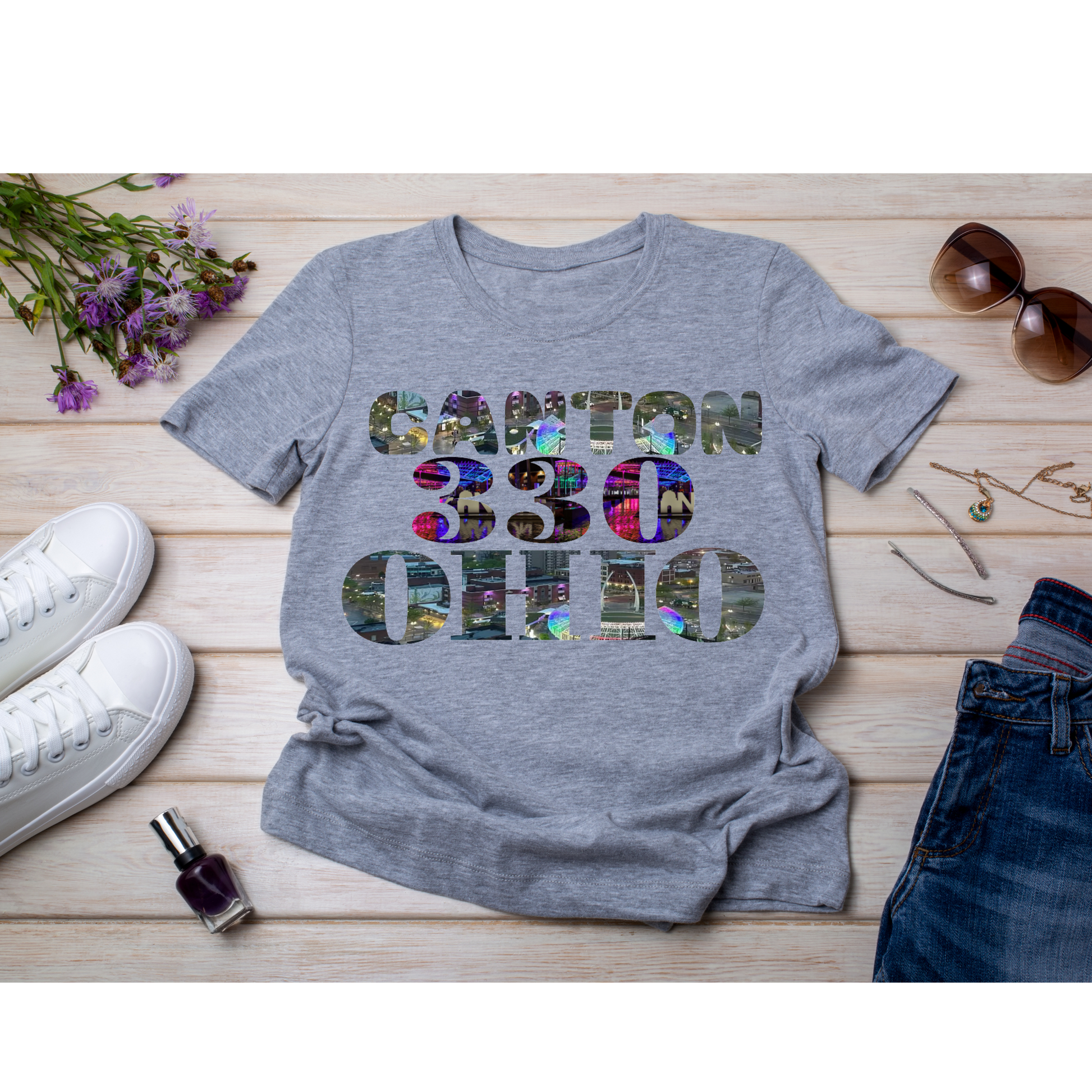 🤍🖤 Canton 330 Ohio T-Shirt 🖤🤍 Kendra's Self-Made Originations