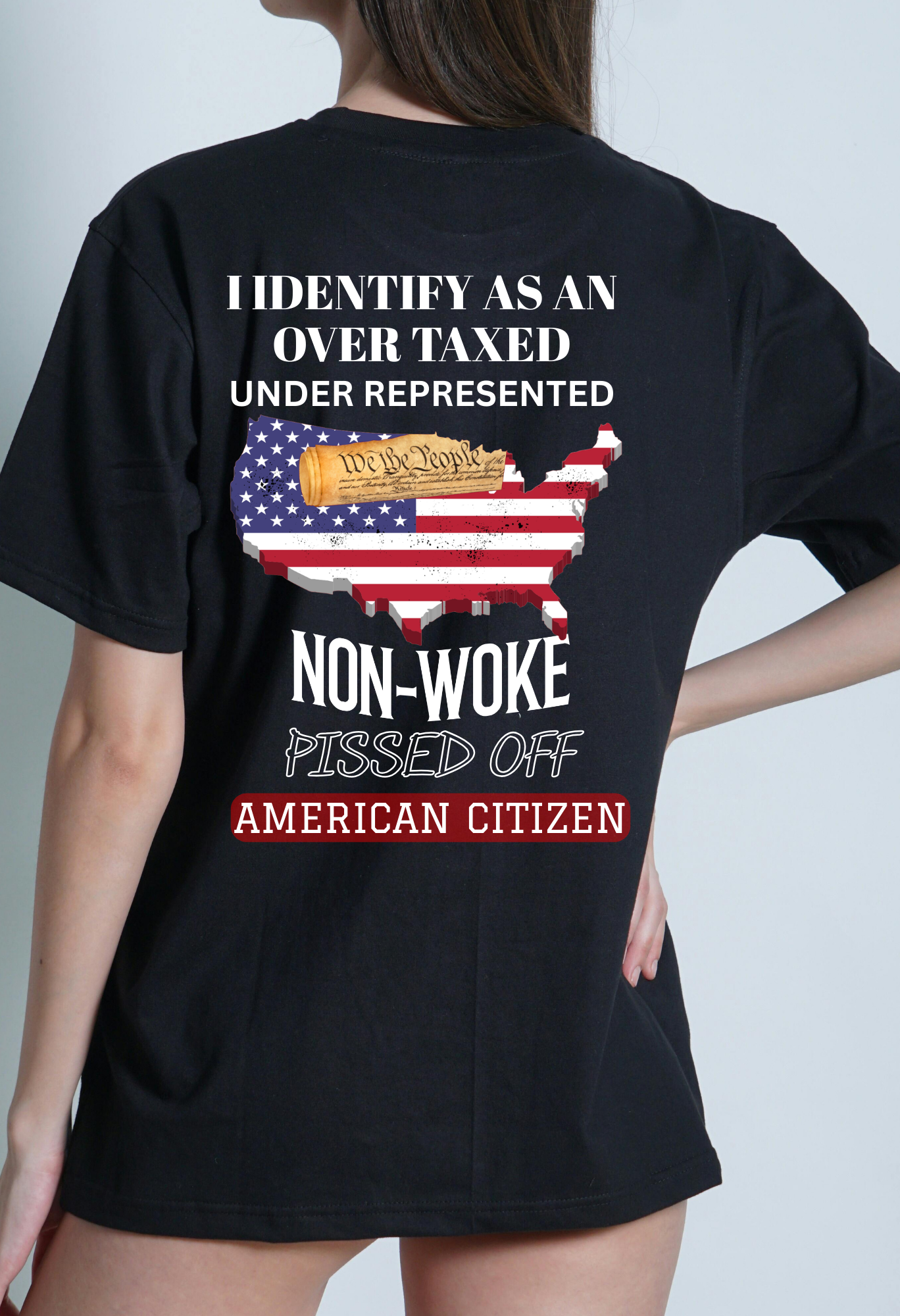 Non-Woke American Citizen | Patriotic Freedom Statement T-Shirt Kendra's Self-Made Originations
