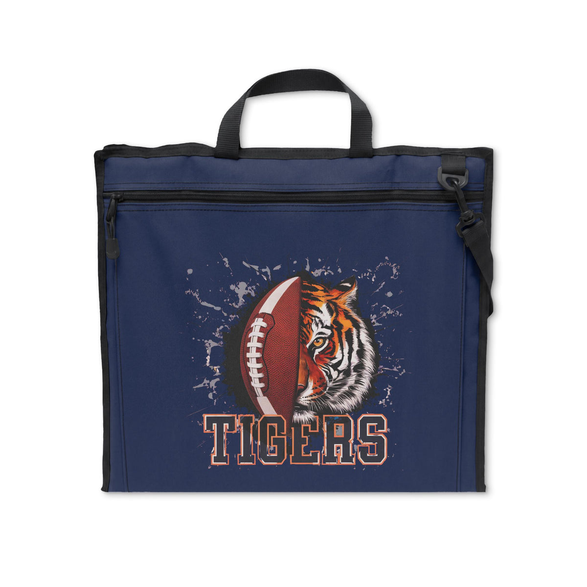 Tigers Football Stadium Seat — Padded Portable Bleacher Chair with Back Support Printify