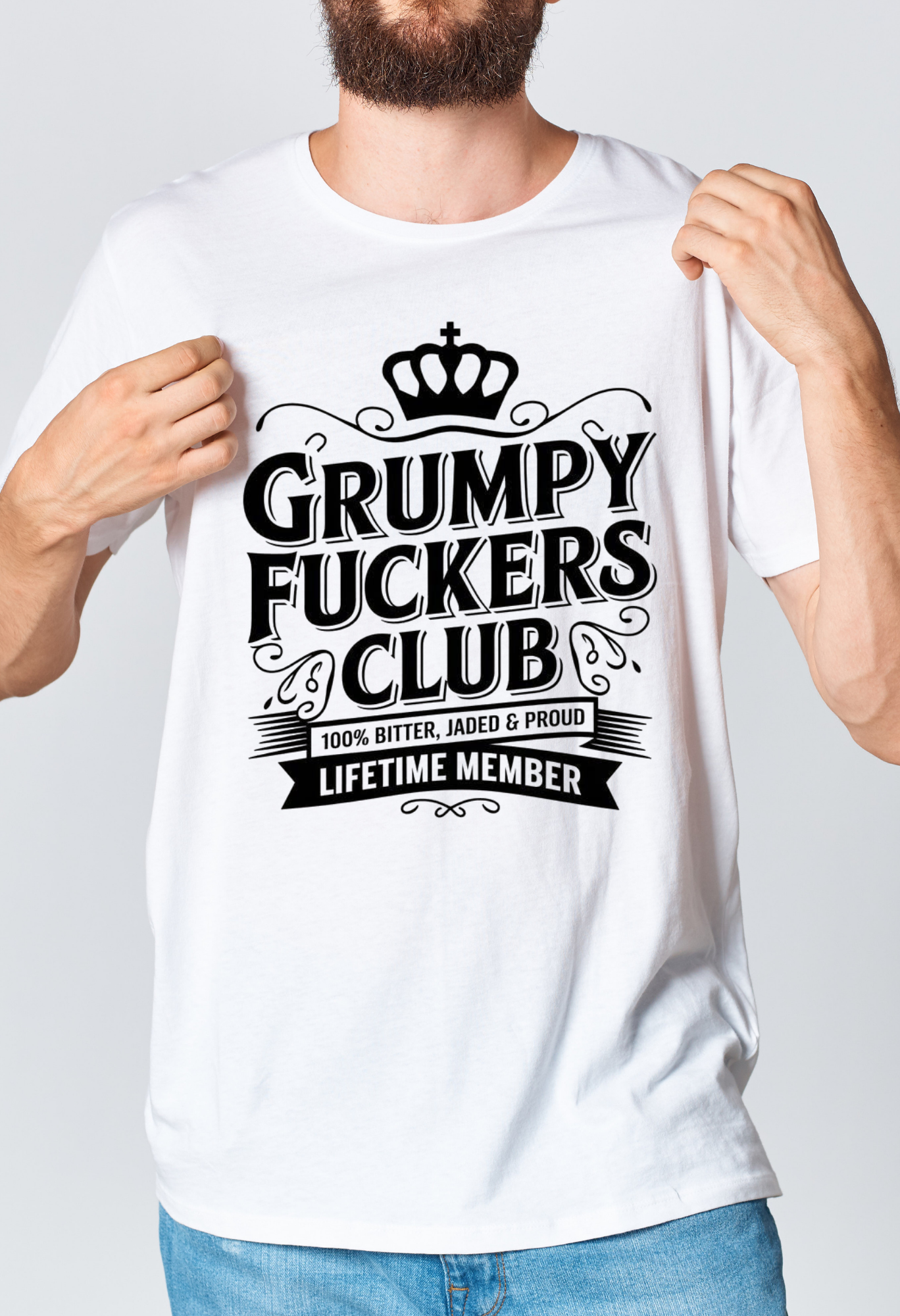 Grumpy Club Funny Shirt | Sarcastic Adult Humor Tee | Dark Humor Graphic Shirt | Funny Statement Shirt | Unisex Bold Tee Kendra's Self-Made Originations
