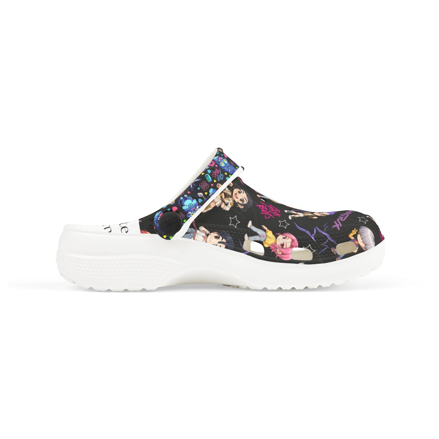 Kids Character Pattern EVA Foam Clogs — Colorful Cartoon Kids Slip-On Shoes Printify