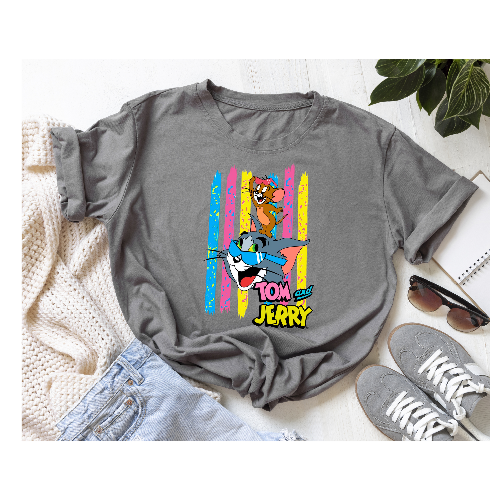 Retro Tom and Jerry Cartoon Graphic Tee Kendra's Self-Made Originations