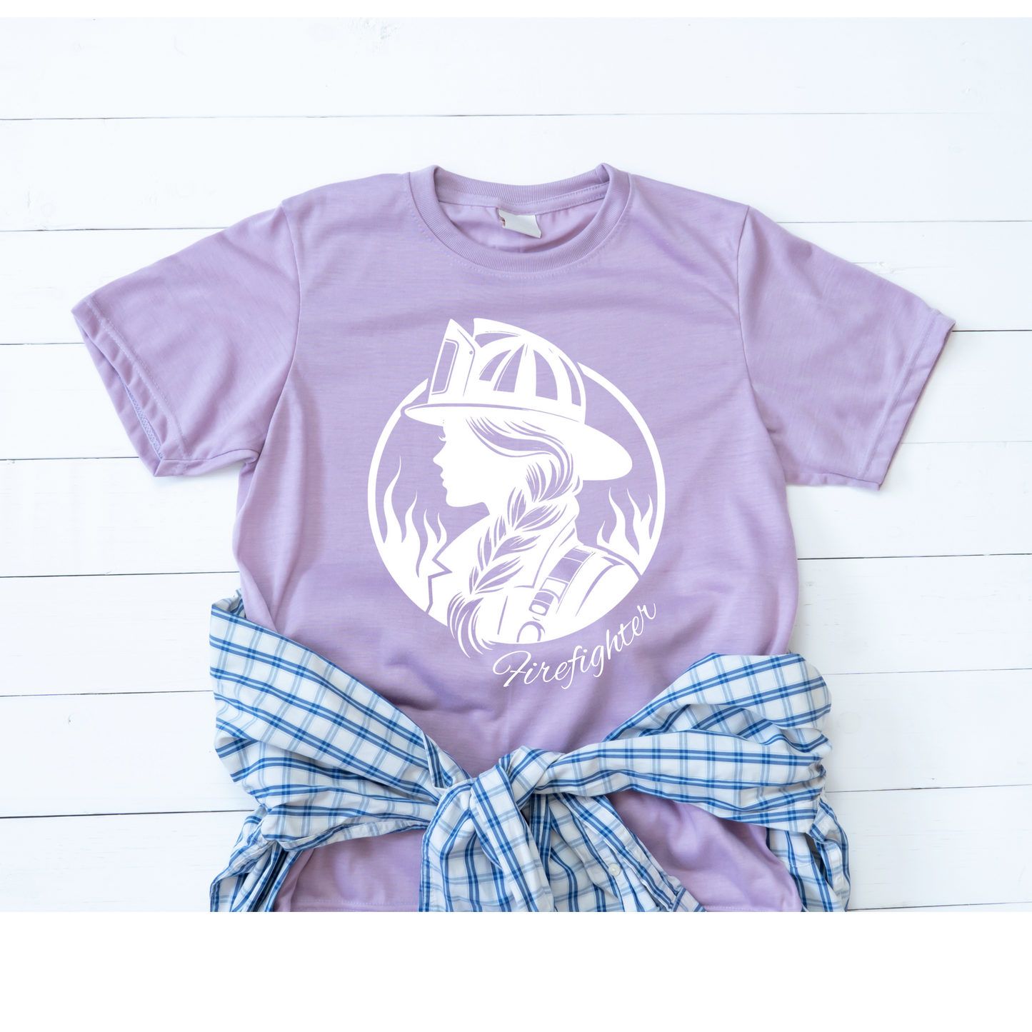 👩‍🚒 Women Firefighter Silhouette Tee – Heroes Collection Kendra's Self-Made Originations