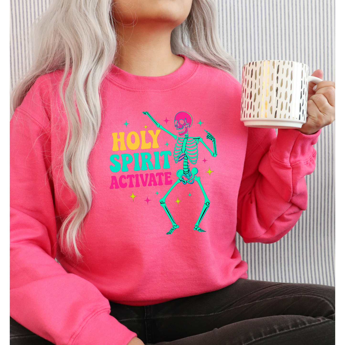 💖💀 Holy Spirit Activate Sweatshirt ✨🙌 Kendra's Self-Made Originations