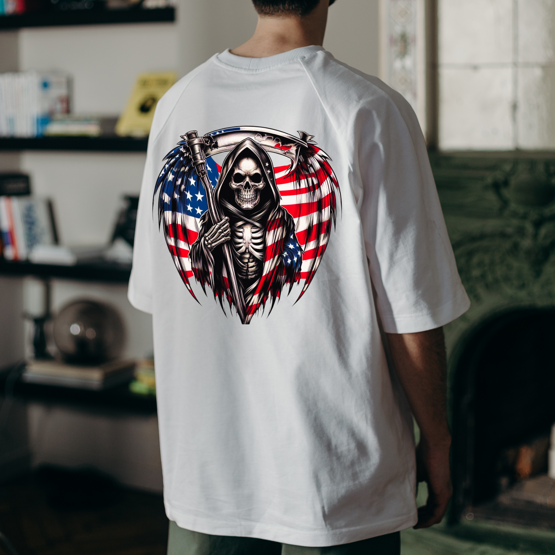 U.S American Grim Reaper T-Shirt 💀 Kendra's Self-Made Originations